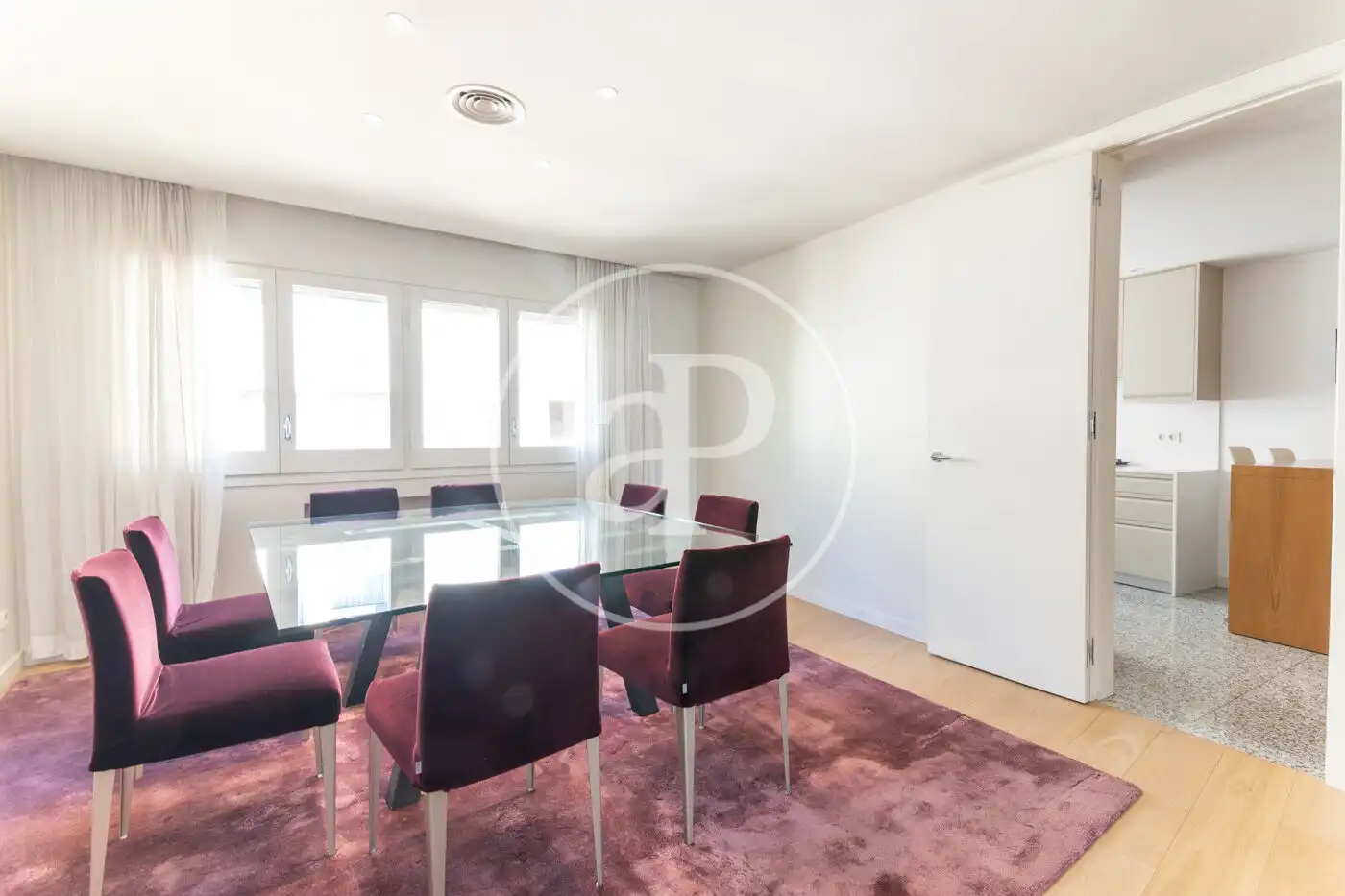 Dining room of Flat for rent in Barcelona  with Air Conditioner, Heating and Terrace