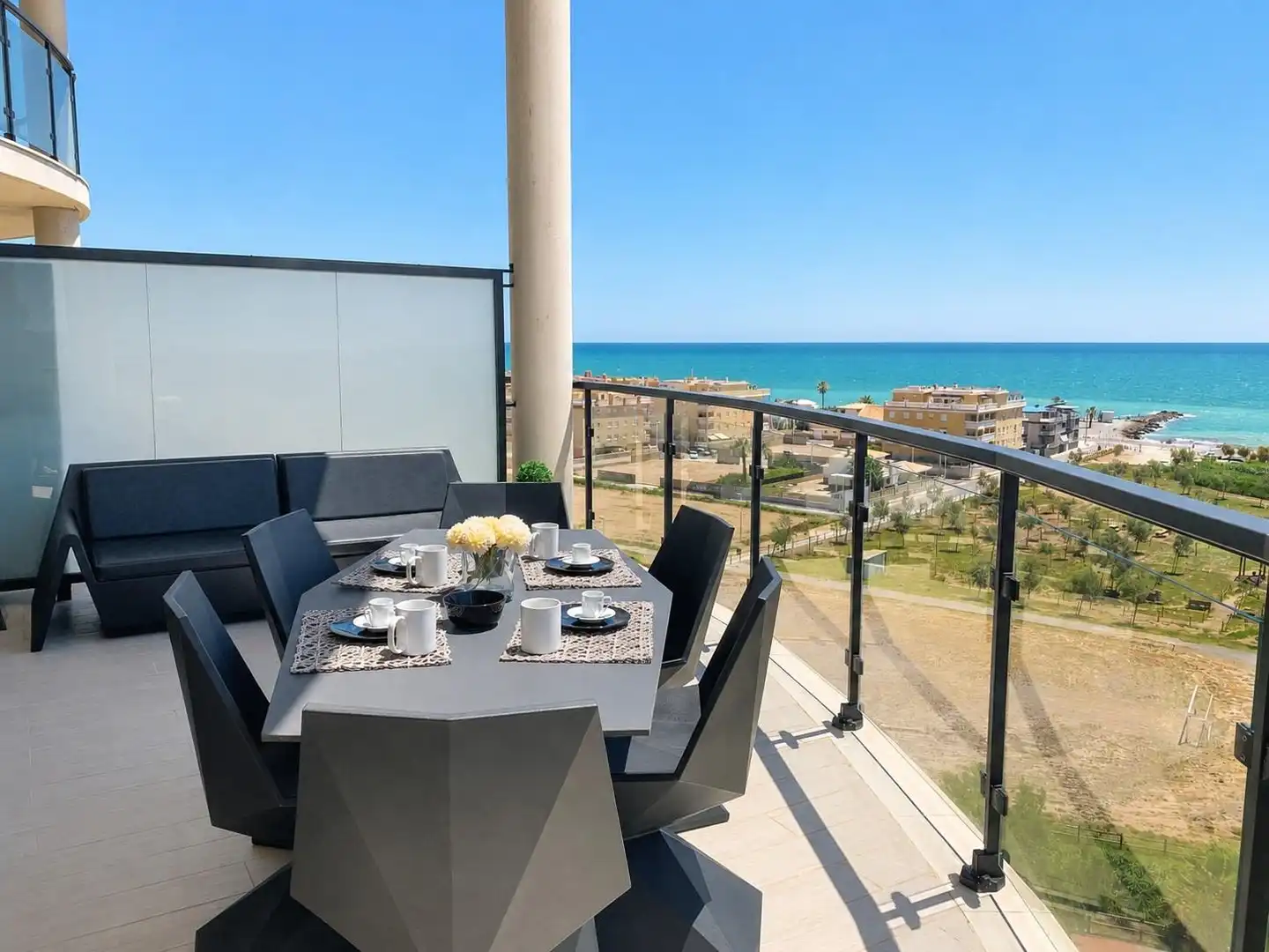 Terrace of Apartments for sale in Moncofa  with Air Conditioner, Parquet flooring and Terrace