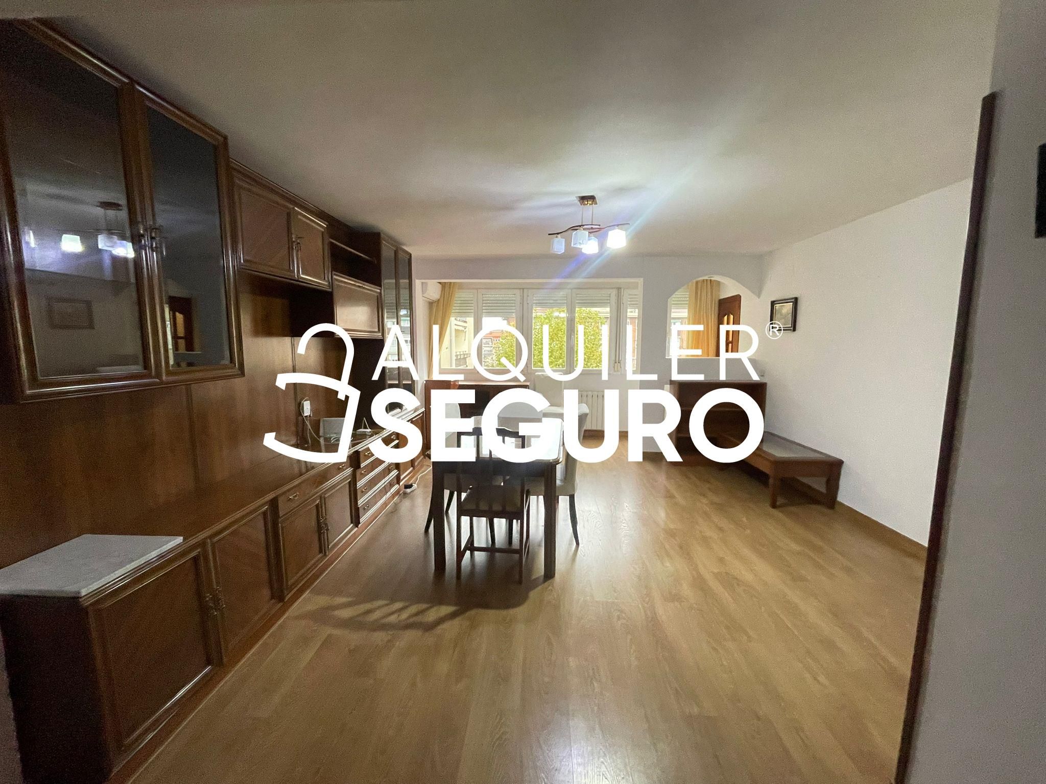 Living room of Flat to rent in  Madrid Capital  with Air Conditioner, Heating and Furnished