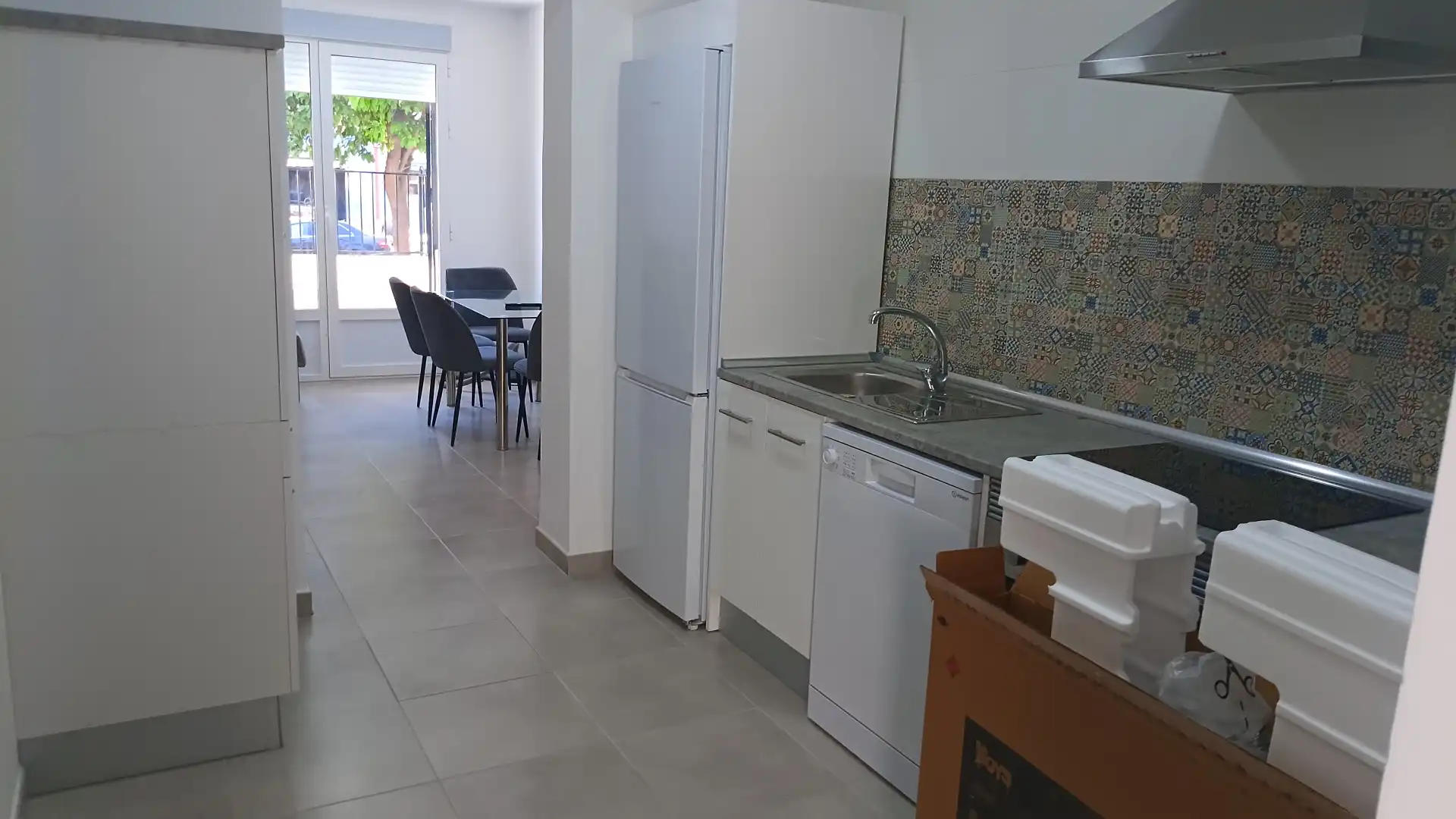 Cuina de Casa adosada de lloguer en Cartagena amb Jardí privat, Moblat i Forn