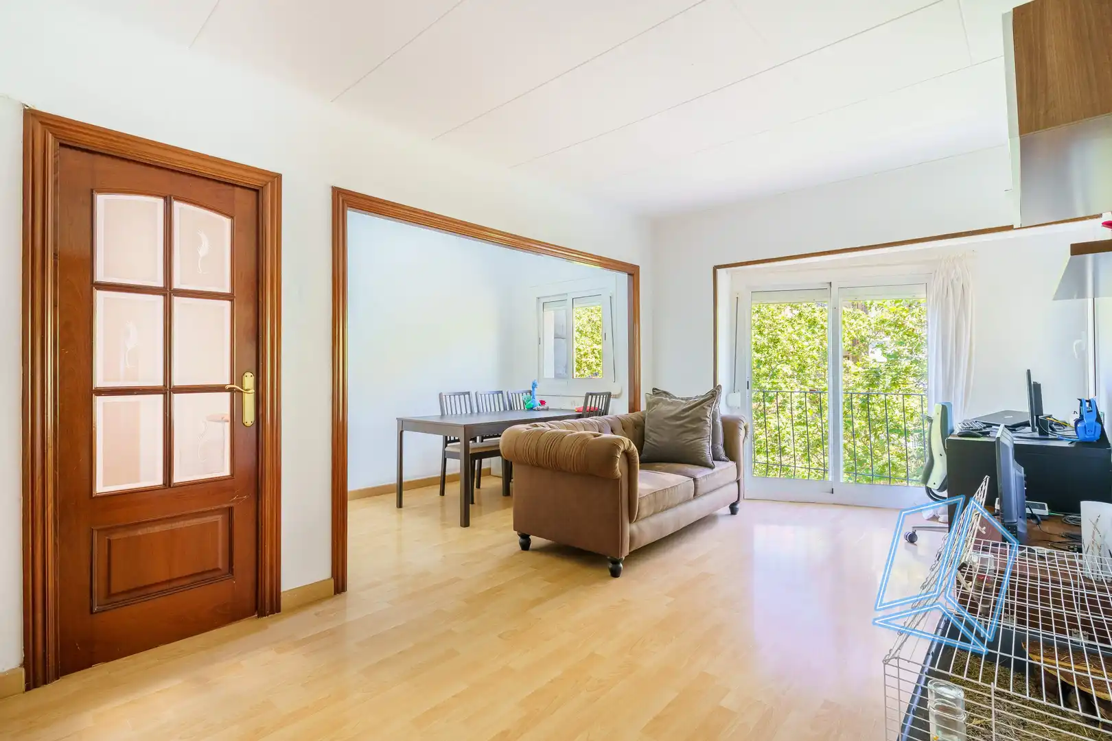 Living room of Flat for sale in  Barcelona Capital  with Heating and Balcony