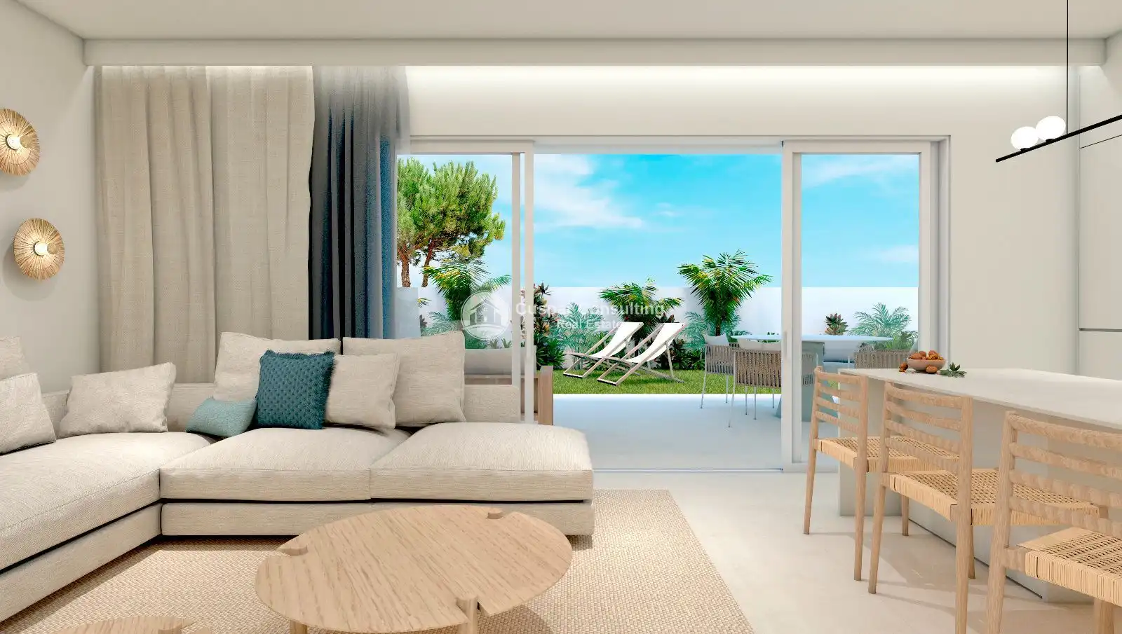Terrassa de Apartament en venda en Pilar de la Horadada amb Aire condicionat, Calefacció i Jardí privat