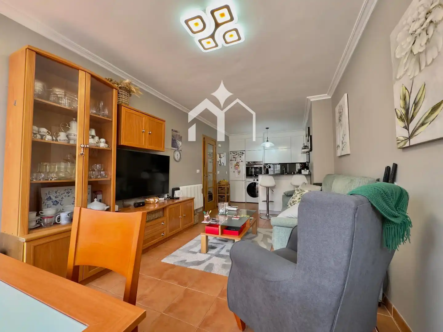 Sala d'estar de Apartament en venda en Moaña amb Calefacció, Parquet i Terrassa