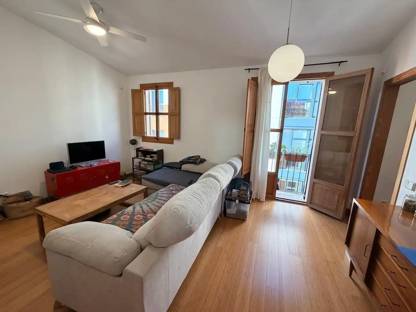 Sala de estar de Ático en venta en  Palma de Mallorca con Calefacción, Parquet y Terraza