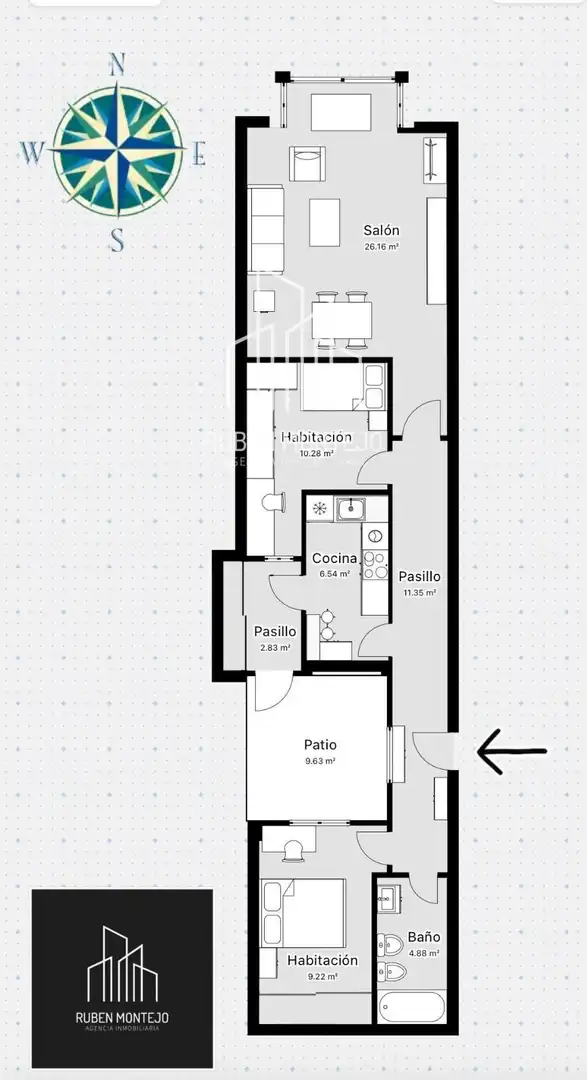 Wohnung zur Miete in Salamanca mit Heizung, Parkett und Terrasse