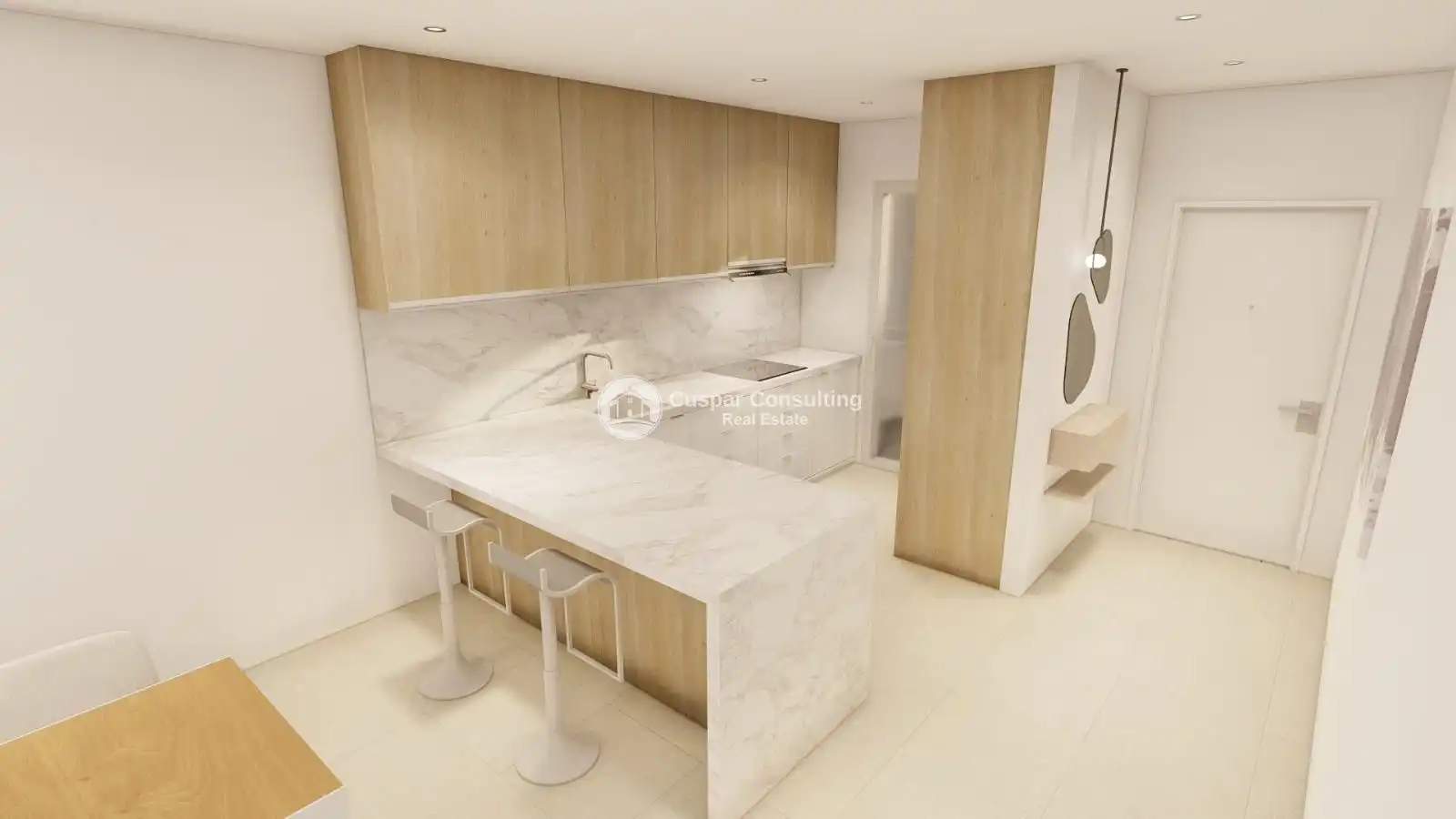 Cocina de Apartamento en venta en Pilar de la Horadada con Aire acondicionado, Calefacción y Jardín privado