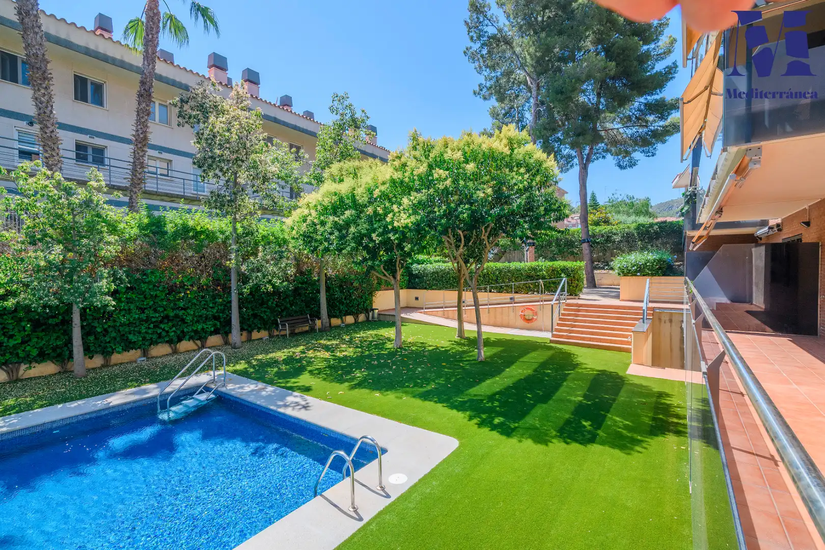 Garden of Flat for rent in Castelldefels  with Air Conditioner, Heating and Parquet flooring