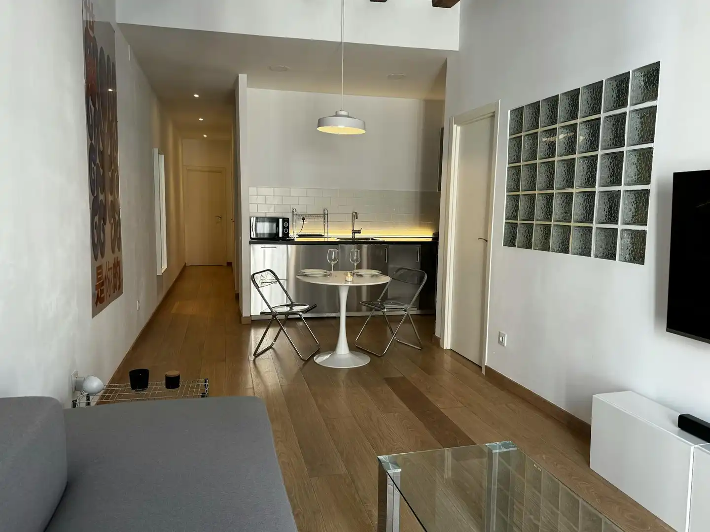 Sala d'estar de Pis de lloguer en Barcelona amb Aire condicionat, Calefacció i Moblat
