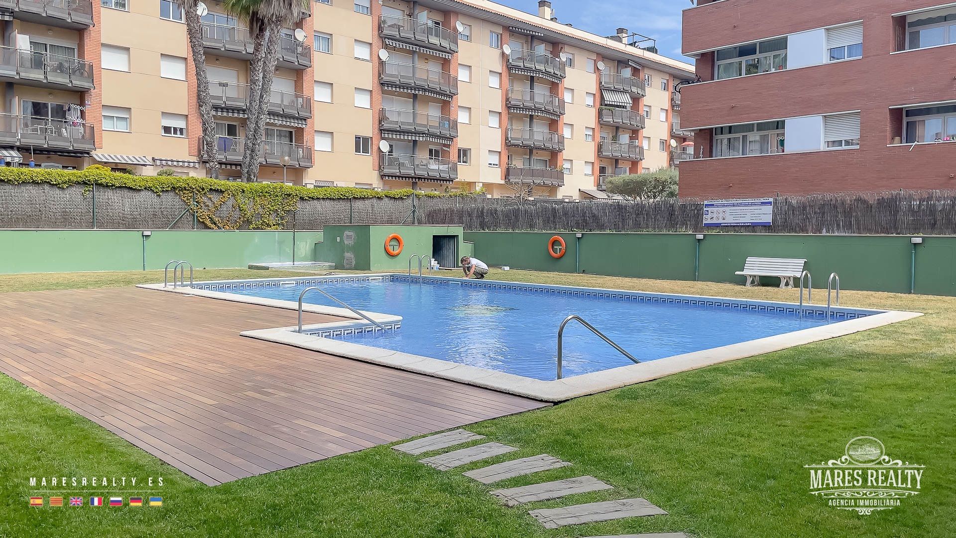 Swimming pool of Flat for sale in Lloret de Mar  with Air Conditioner, Heating and Terrace