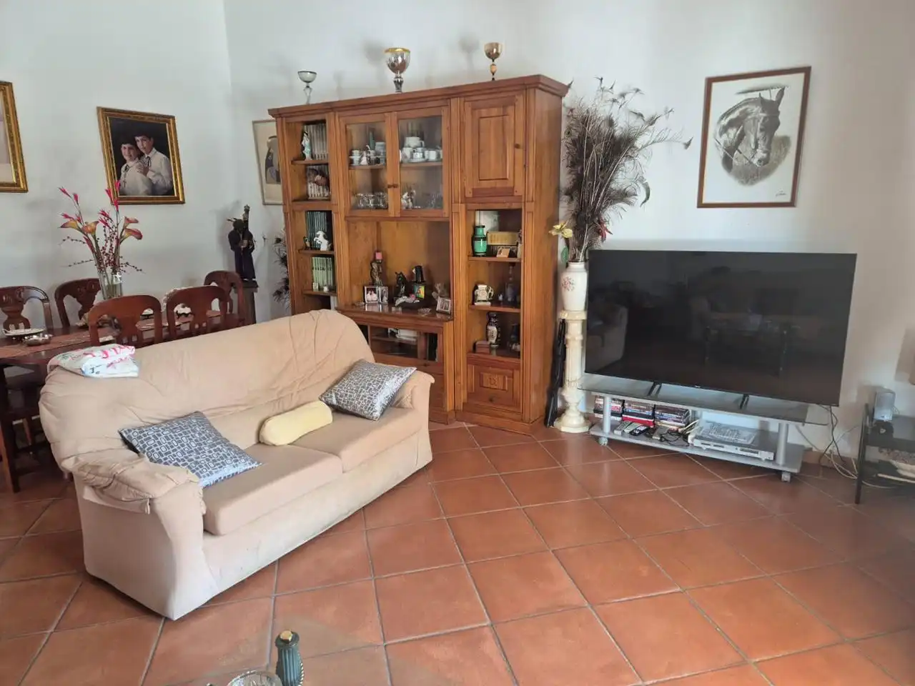 Sala de estar de Casa o chalet en venta en Palomares del Río con Aire acondicionado, Jardín privado y Terraza