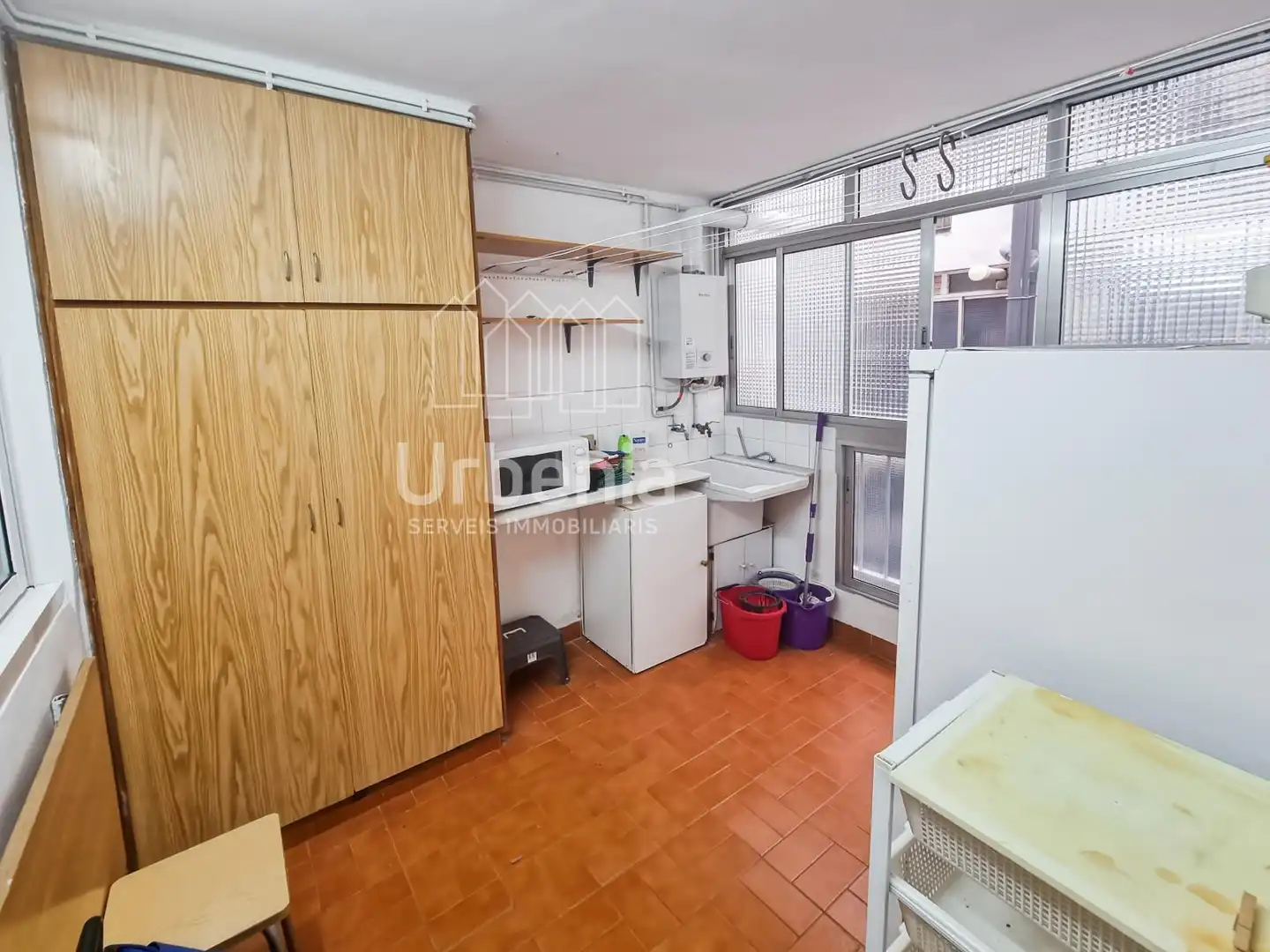 Kitchen of Flat for sale in Mataró  with Terrace and Furnished