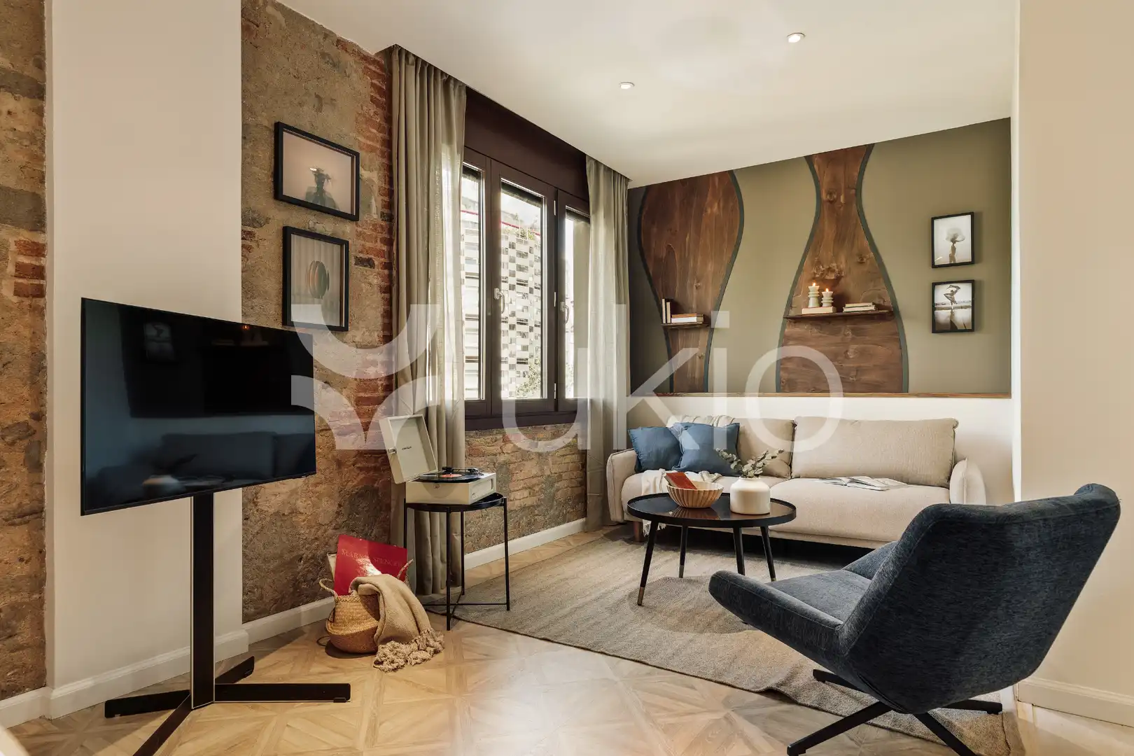Living room of Apartments for rent in Barcelona  with Air Conditioner, Heating and Furnished