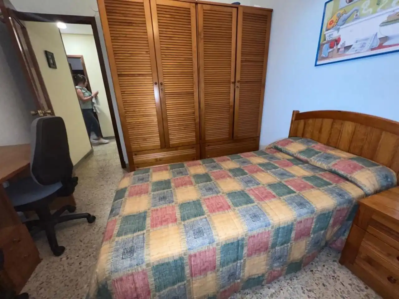 Bedroom of Flat for rent in Ourense Capital   with Heating, Parquet flooring and Furnished