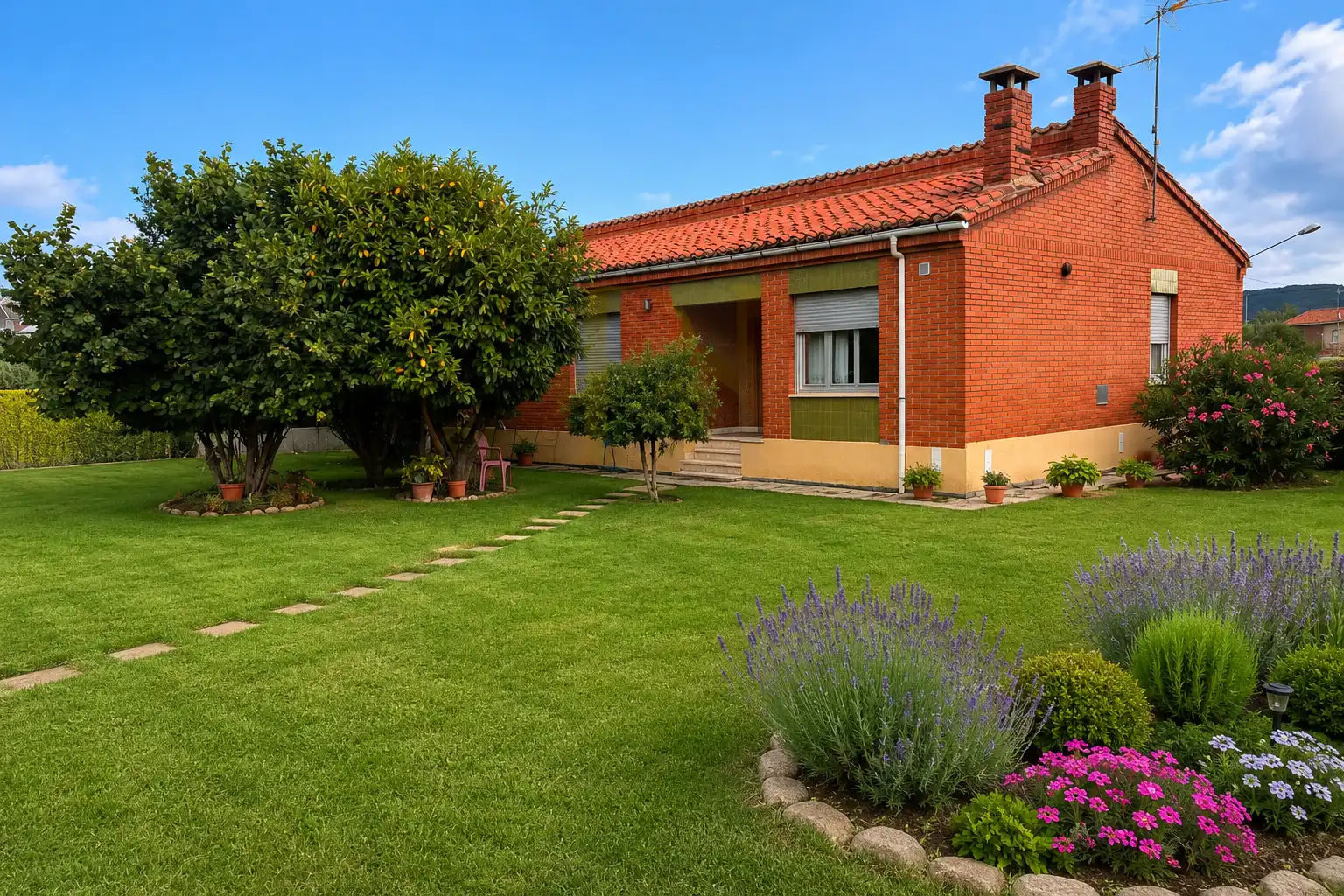 Jardín de Casa o chalet en venta en Cuadros con Calefacción y Jardín privado