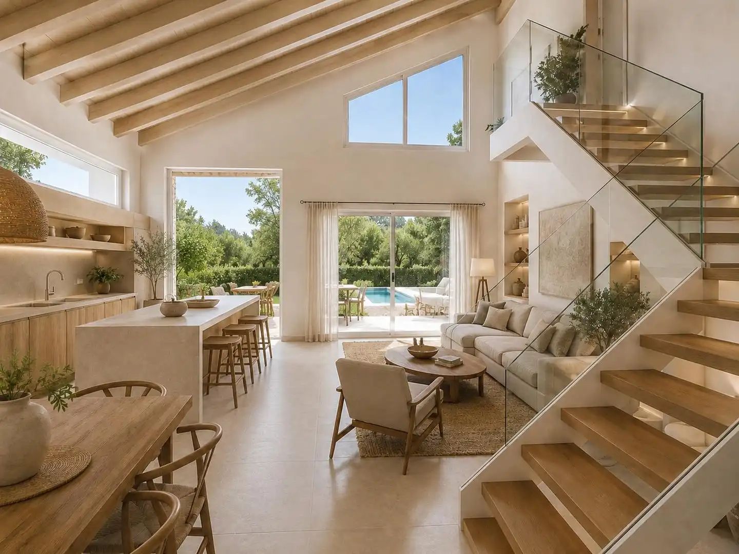 Sala de estar de Casa o chalet en venta en Es Mercadal con Jardín privado, Parquet y Terraza