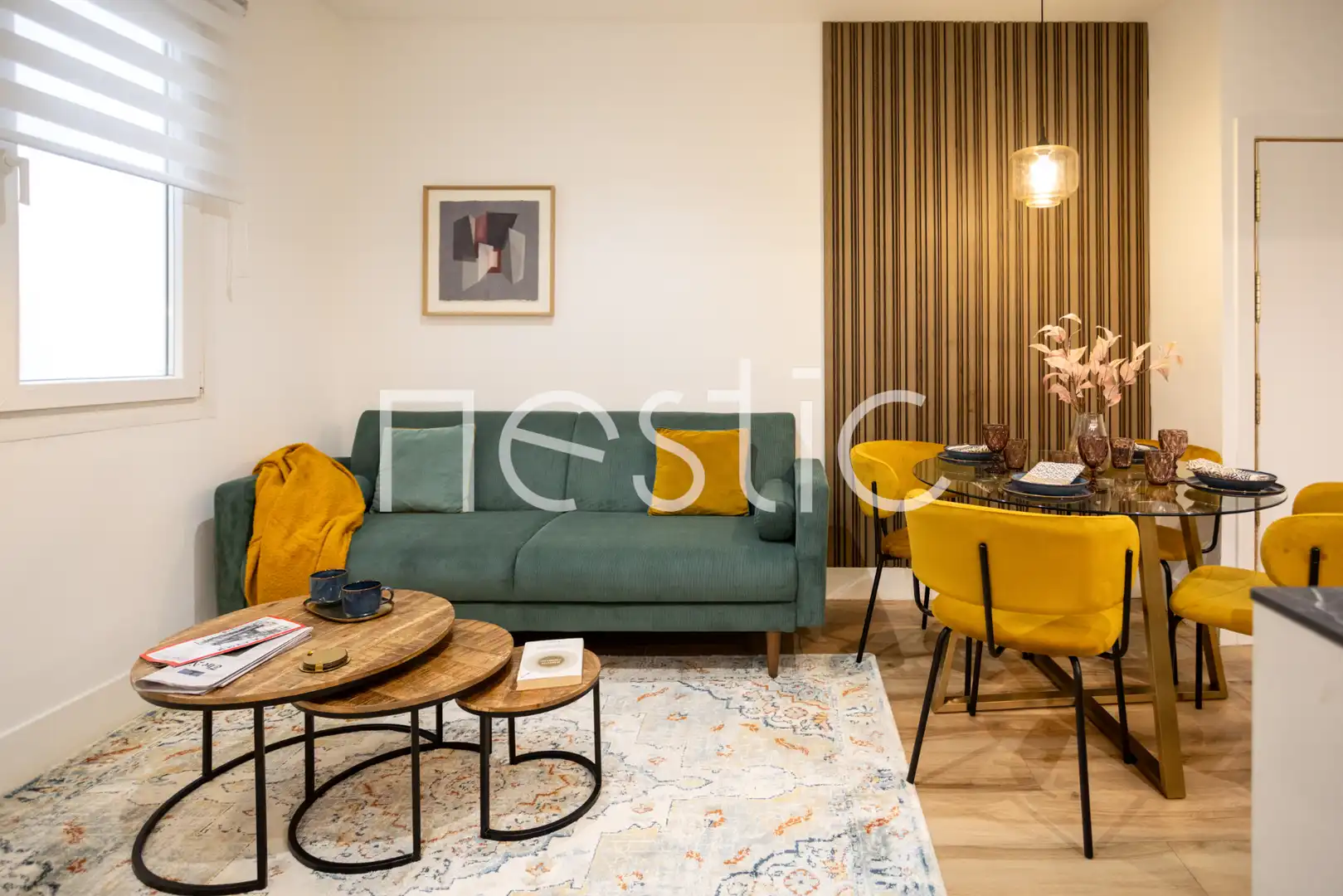 Sala d'estar de Apartament de lloguer en Madrid amb Aire condicionat, Calefacció i Moblat