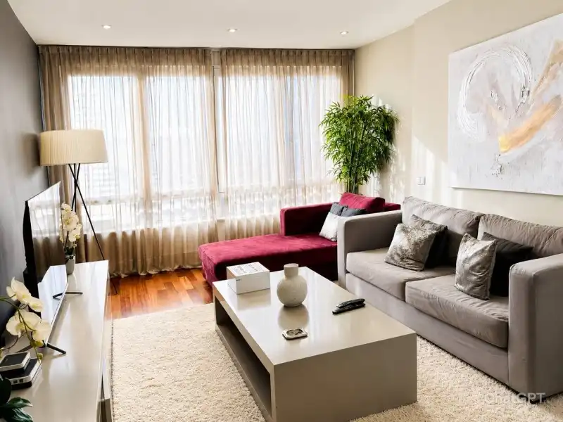 Living room of Apartments for rent in Madrid  with Air Conditioner, Private garden and Parquet flooring