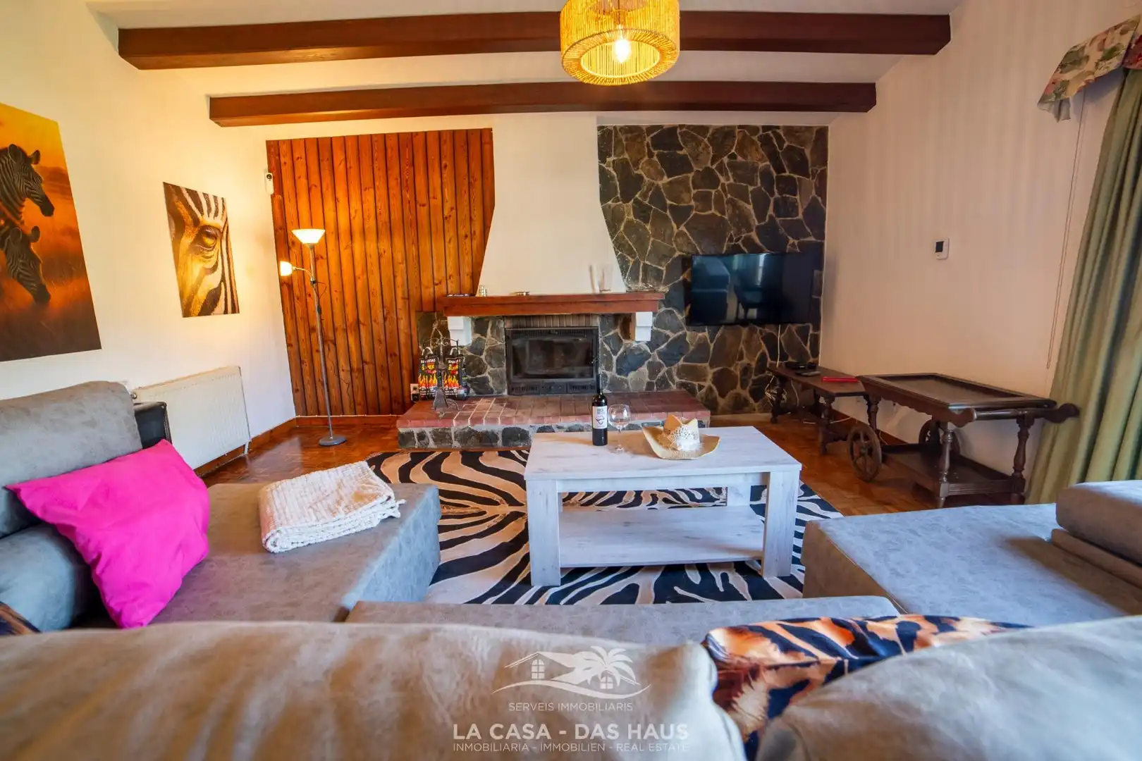 Sala d'estar de Casa o xalet en venda en Lloret de Mar amb Jardí privat, Terrassa i Balcó