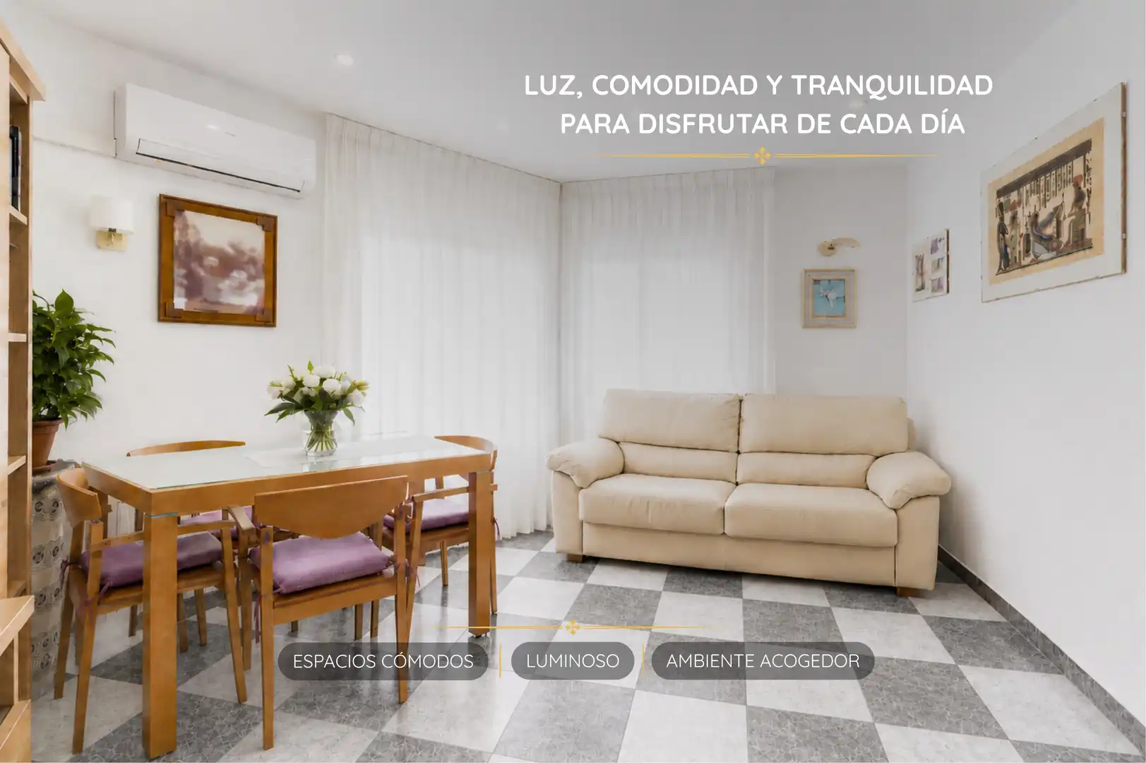 Living room of Flat for sale in Terrassa  with Air Conditioner and Heating
