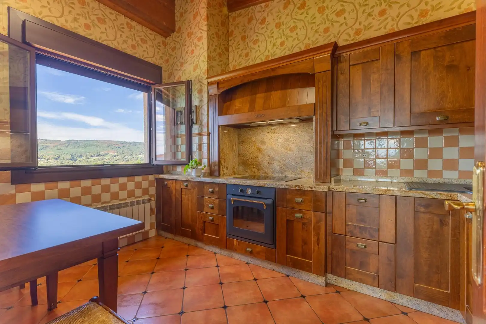 Cocina de Casa o chalet en venta en A Cañiza   con Calefacción, Jardín privado y Terraza