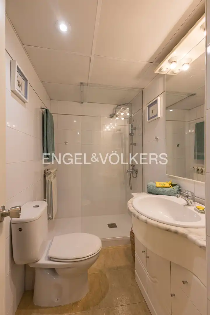 Badezimmer von Erdgeschoss zur Miete in Madrid mit Klimaanlage, Heizung und Privatgarten