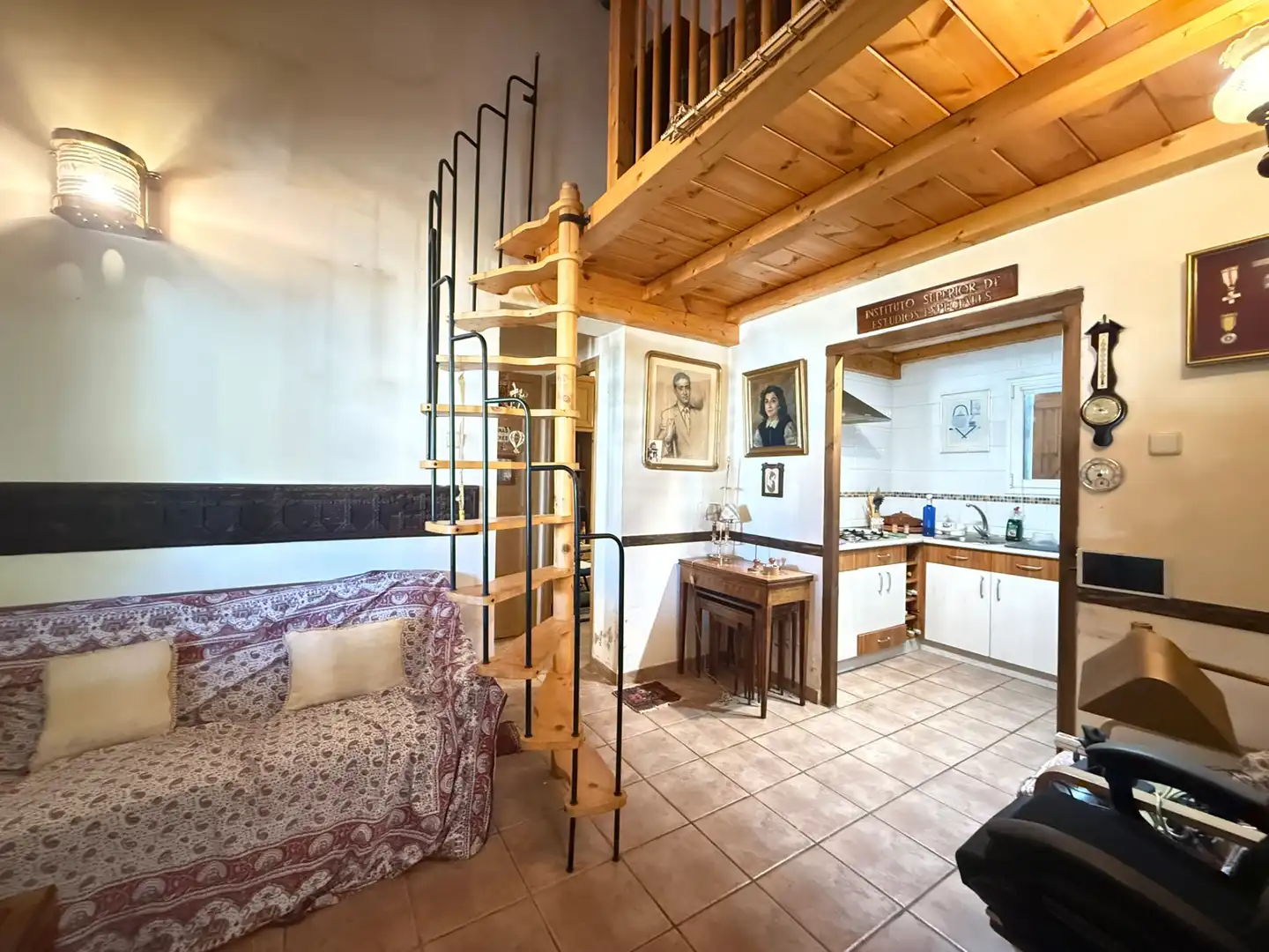 Sala de estar de Casa o chalet en venta en Escatrón con Jardín privado, Amueblado y Lavadora