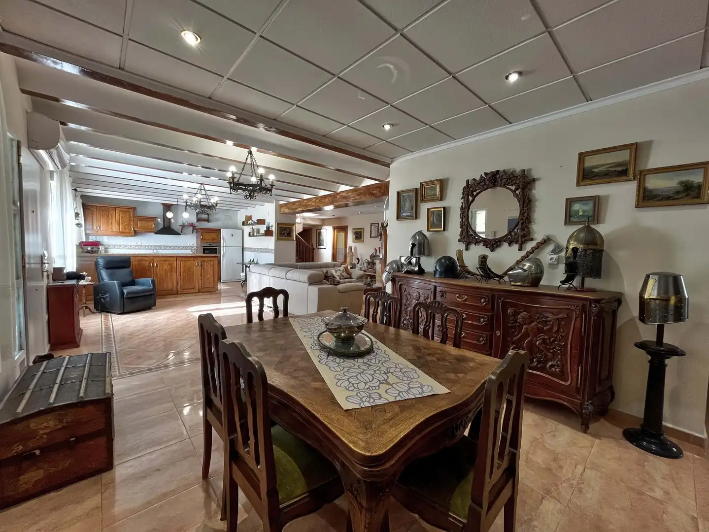 Dining room of Houses for sale in Villena  with Air Conditioner, Terrace and Swimming Pool