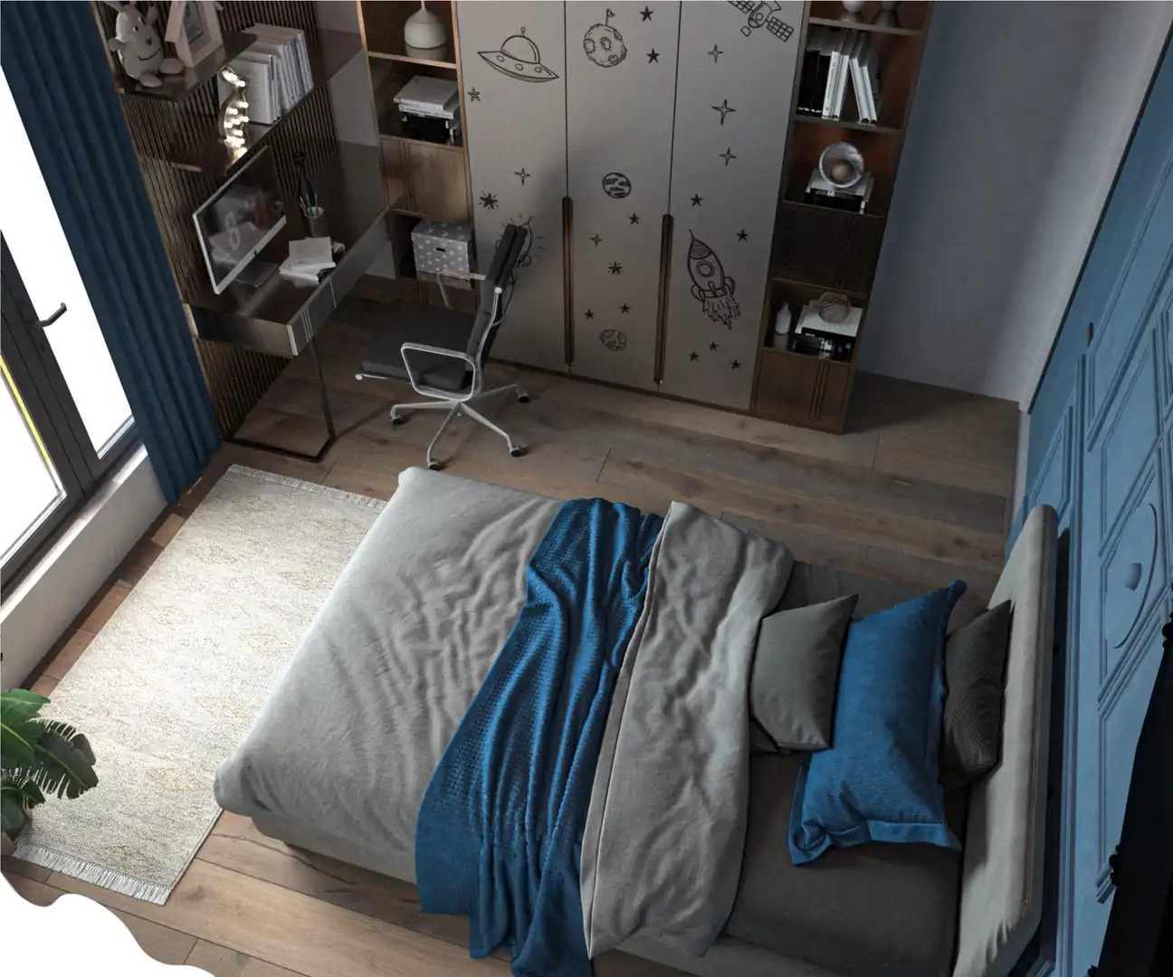 Bedroom of Detached homes for sale in Lloret de Mar  with Air Conditioner, Private garden and Parquet flooring