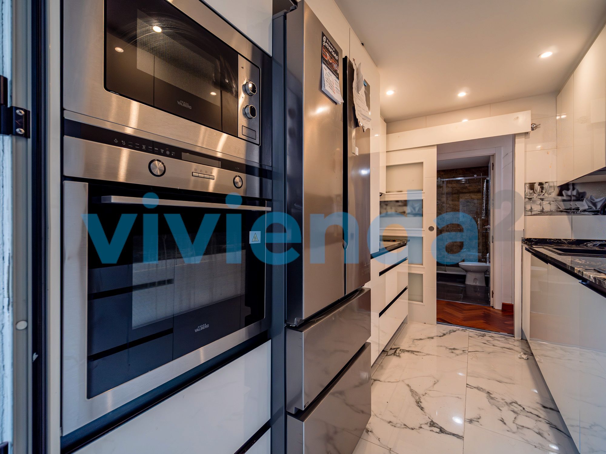 Kitchen of Flat for sale in  Madrid Capital  with Air Conditioner, Heating and Terrace