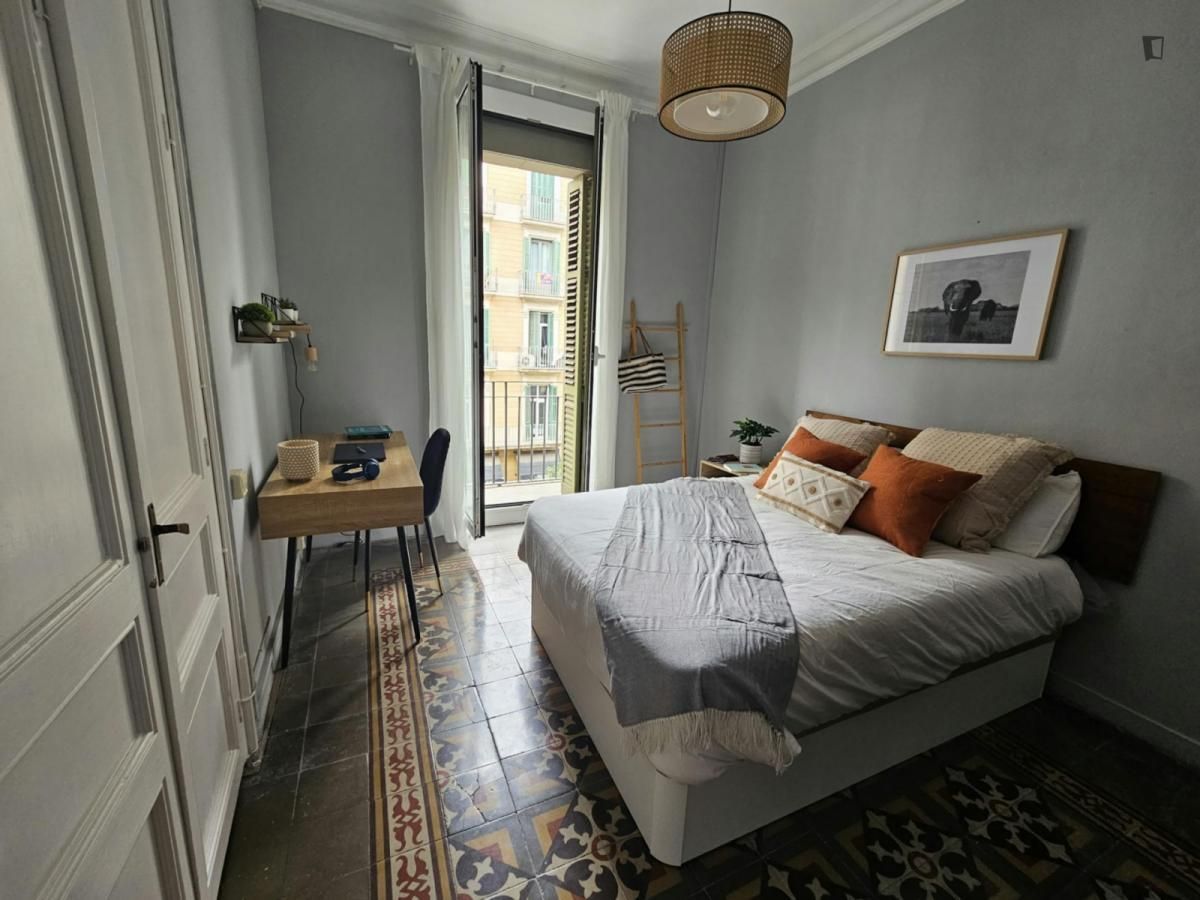 Bedroom of Apartment to share in  Barcelona Capital  with Heating, Furnished and Oven