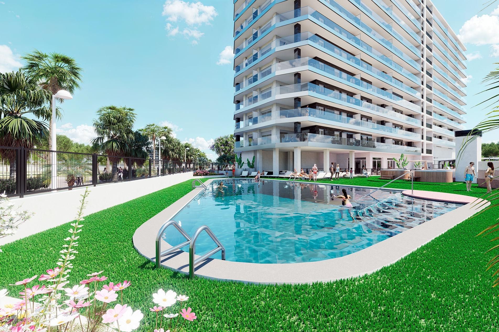 Swimming pool of Flat for sale in Oropesa del Mar / Orpesa  with Private garden, Terrace and Balcony