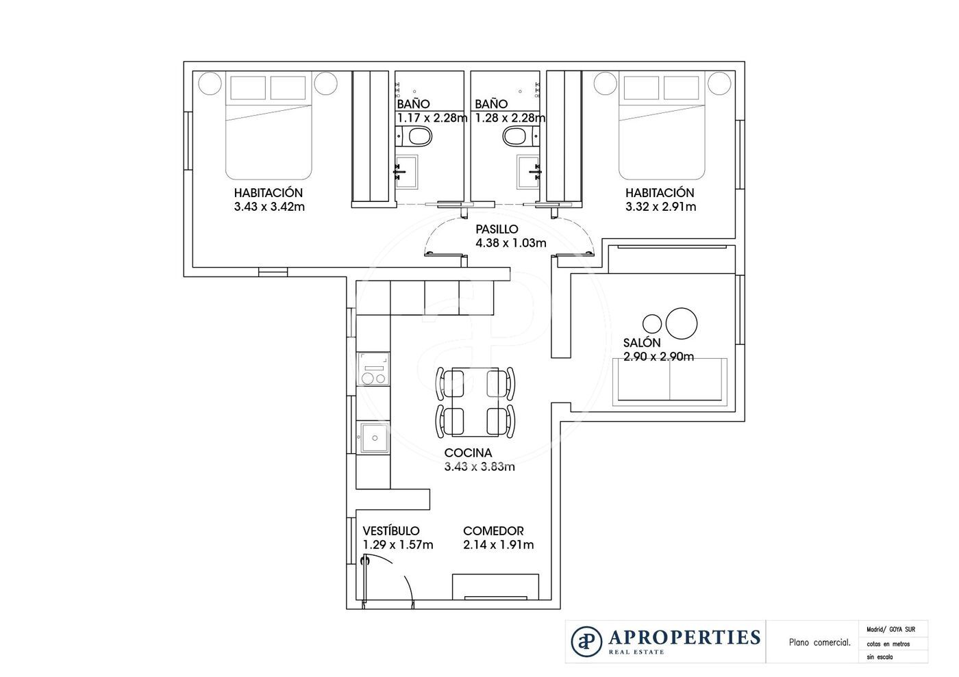 Flat for sale in  Madrid Capital  with Air Conditioner, Heating and Furnished