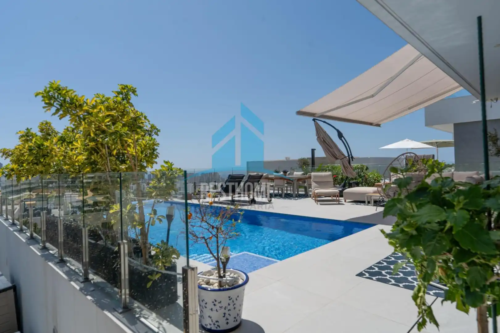 Terrassa de Casa o xalet en venda en Finestrat amb Aire condicionat, Calefacció i Jardí privat