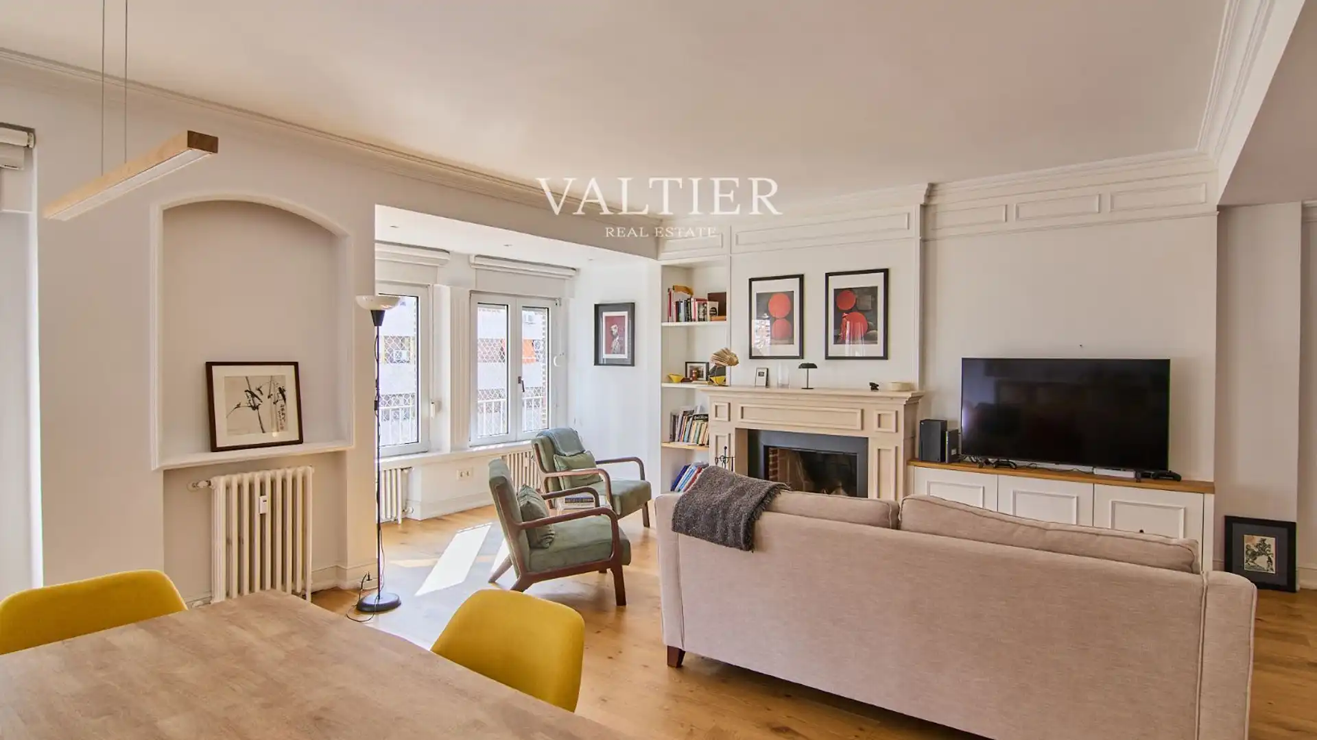 Wohnzimmer von Wohnung zur Miete in  Madrid Capital mit Klimaanlage