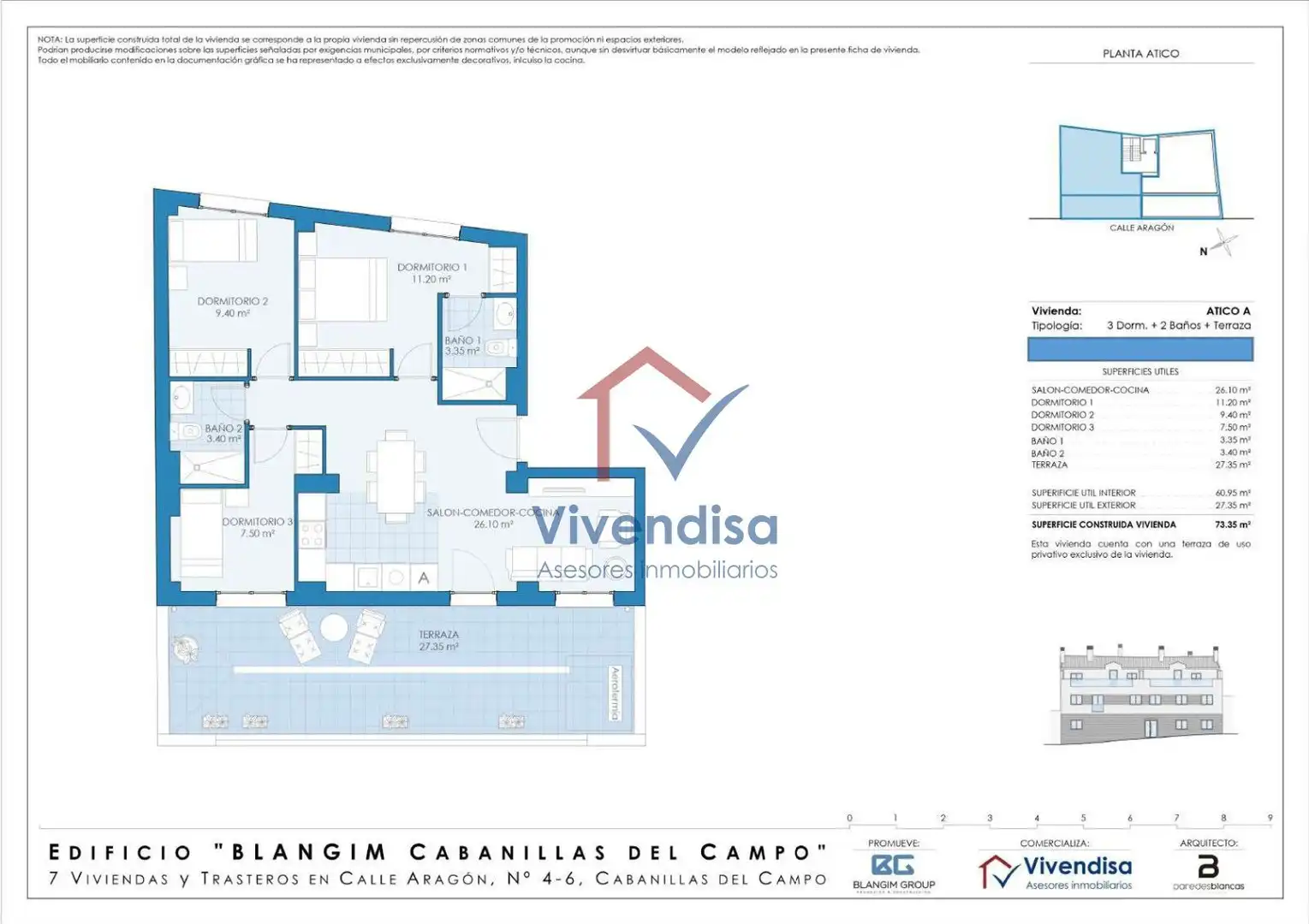 Ático en venta en Cabanillas del Campo con Calefacción y Terraza