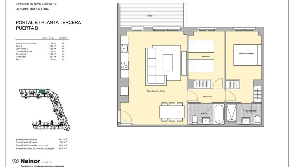 Foto 1 de Pis en venda a   Avenida Camino las Fuentes, Alovera, Guadalajara
