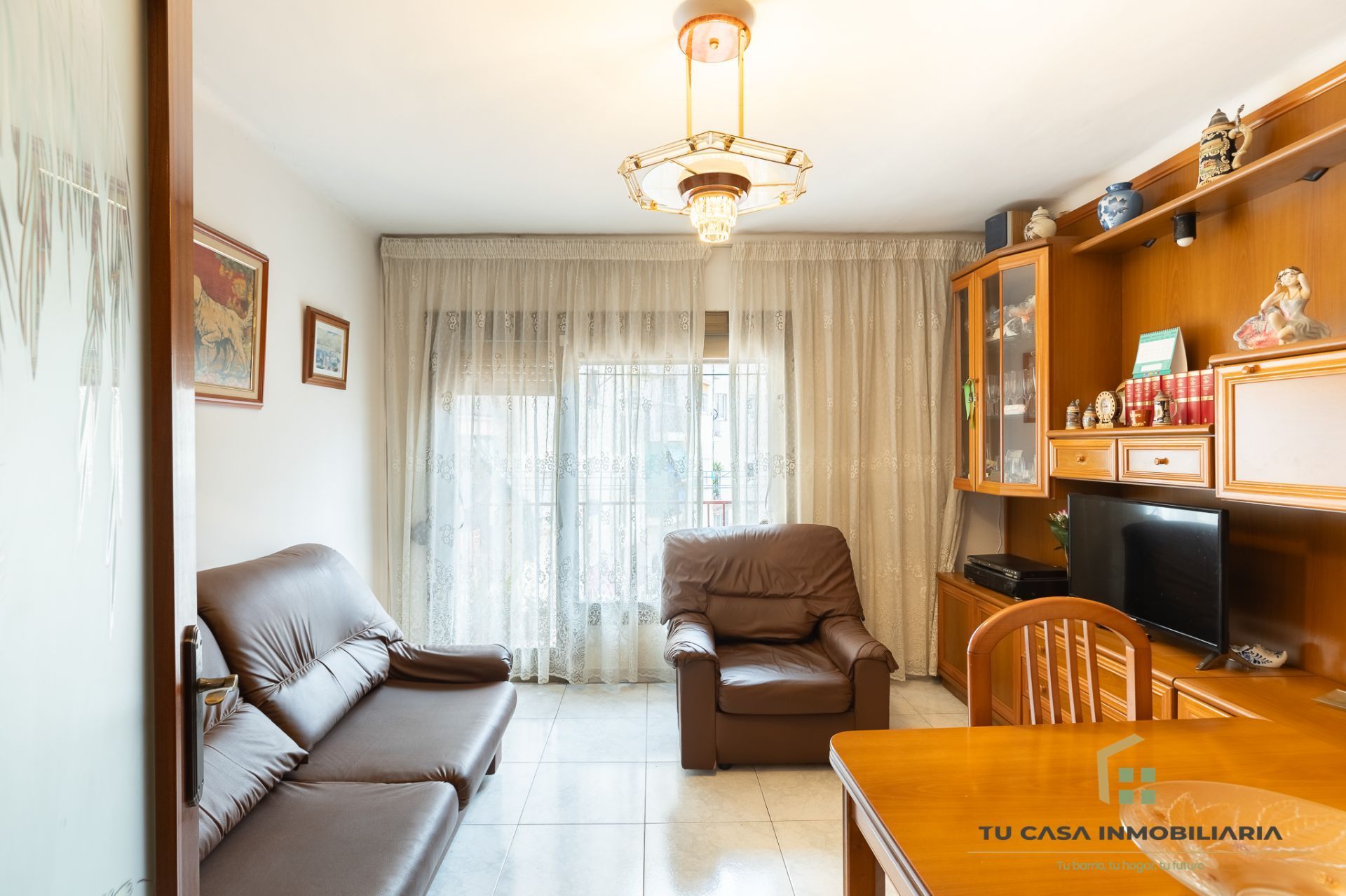 Sala de estar de Piso en venta en Badalona con Calefacción y Amueblado