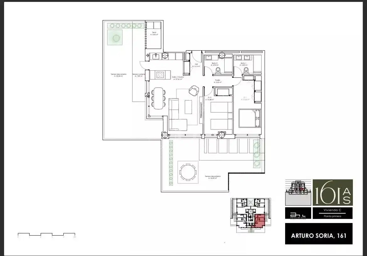 Flat for rent in Madrid  with Air Conditioner, Heating and Terrace