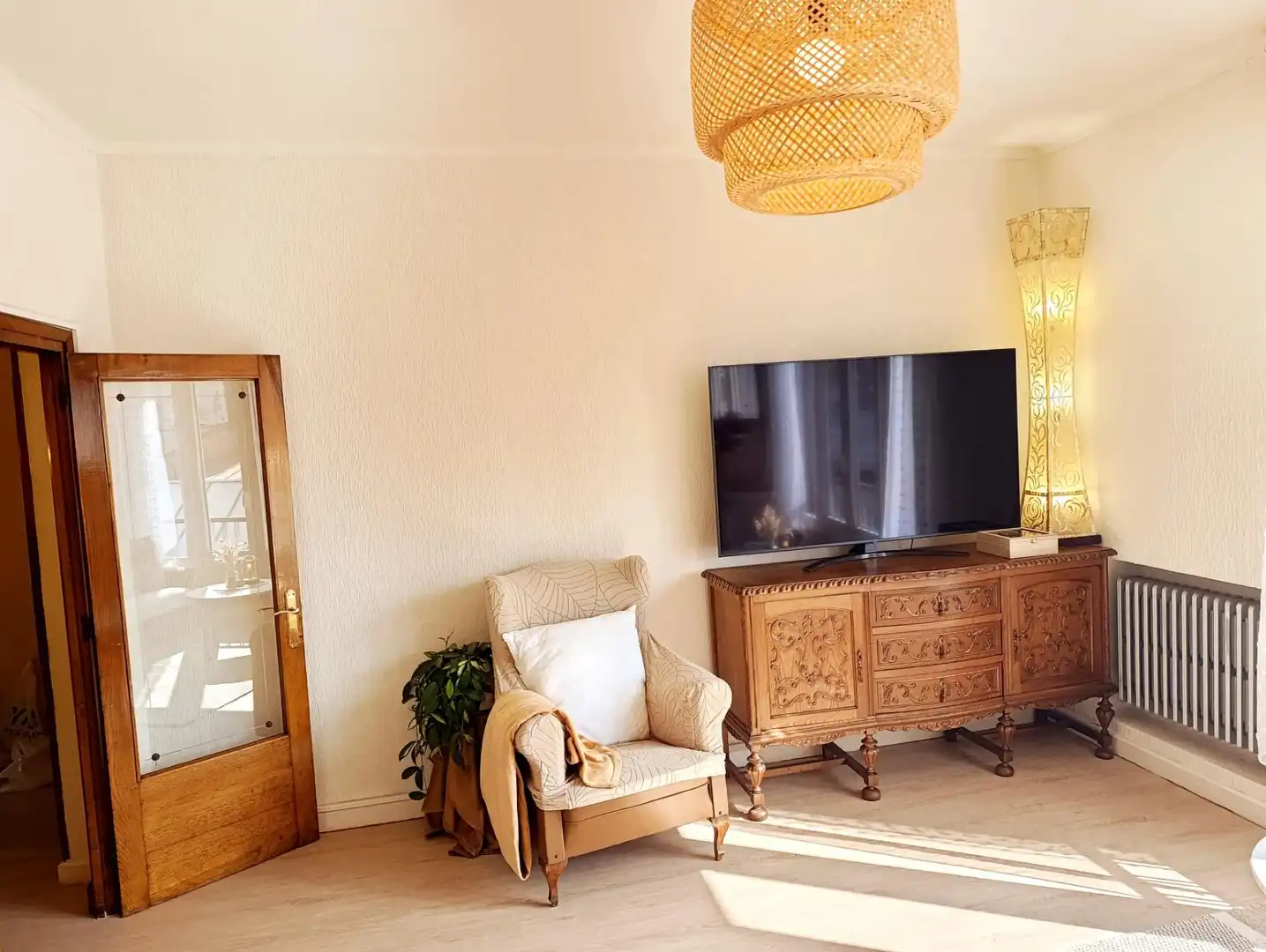 Living room of Flat for sale in Langreo  with Heating, Storage room and Furnished