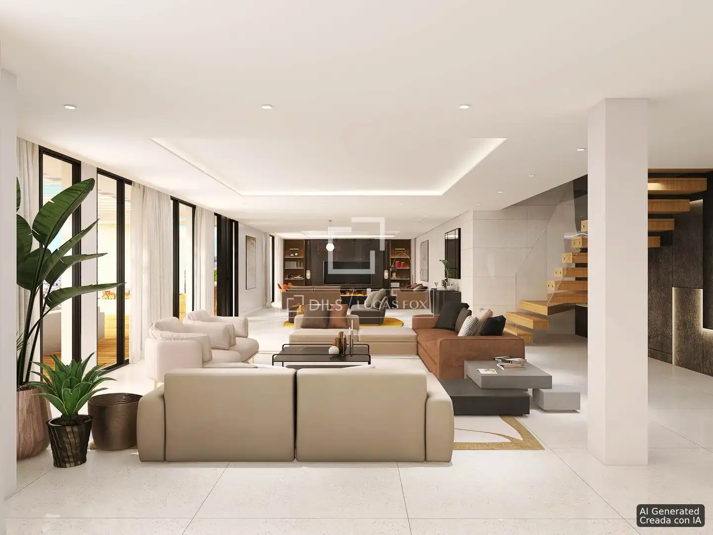 Sala de estar de Casa o chalet en venta en Rincón de la Victoria con Aire acondicionado, Jardín privado y Piscina