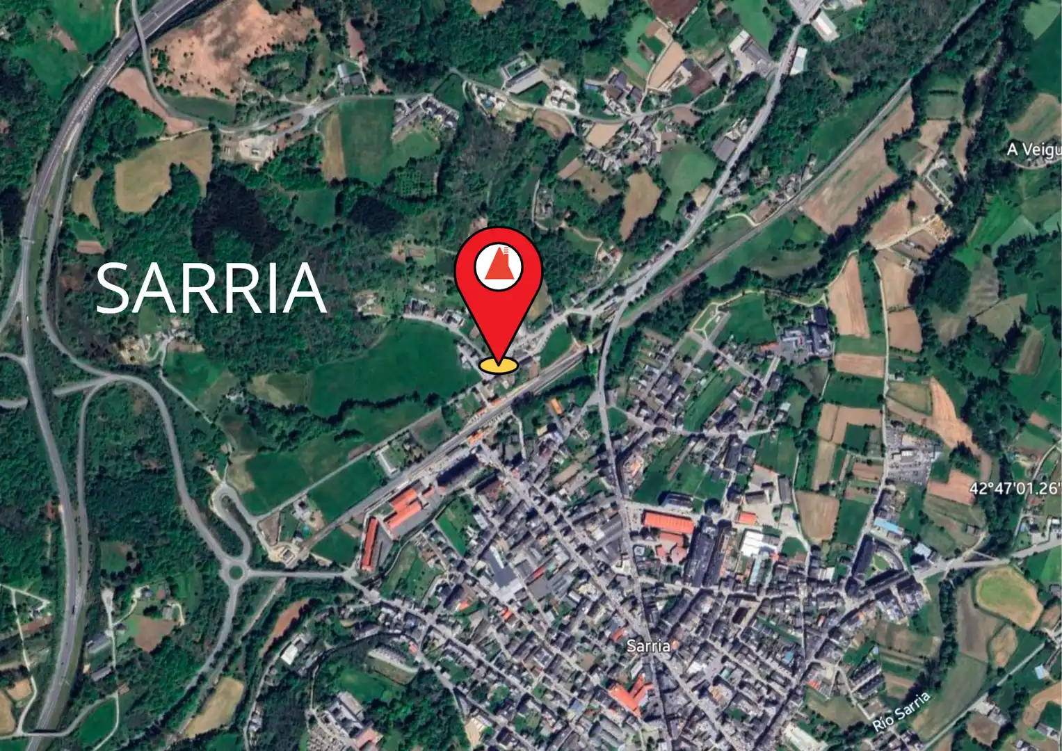 Exterior view of Houses for sale in Sarria  with Private garden