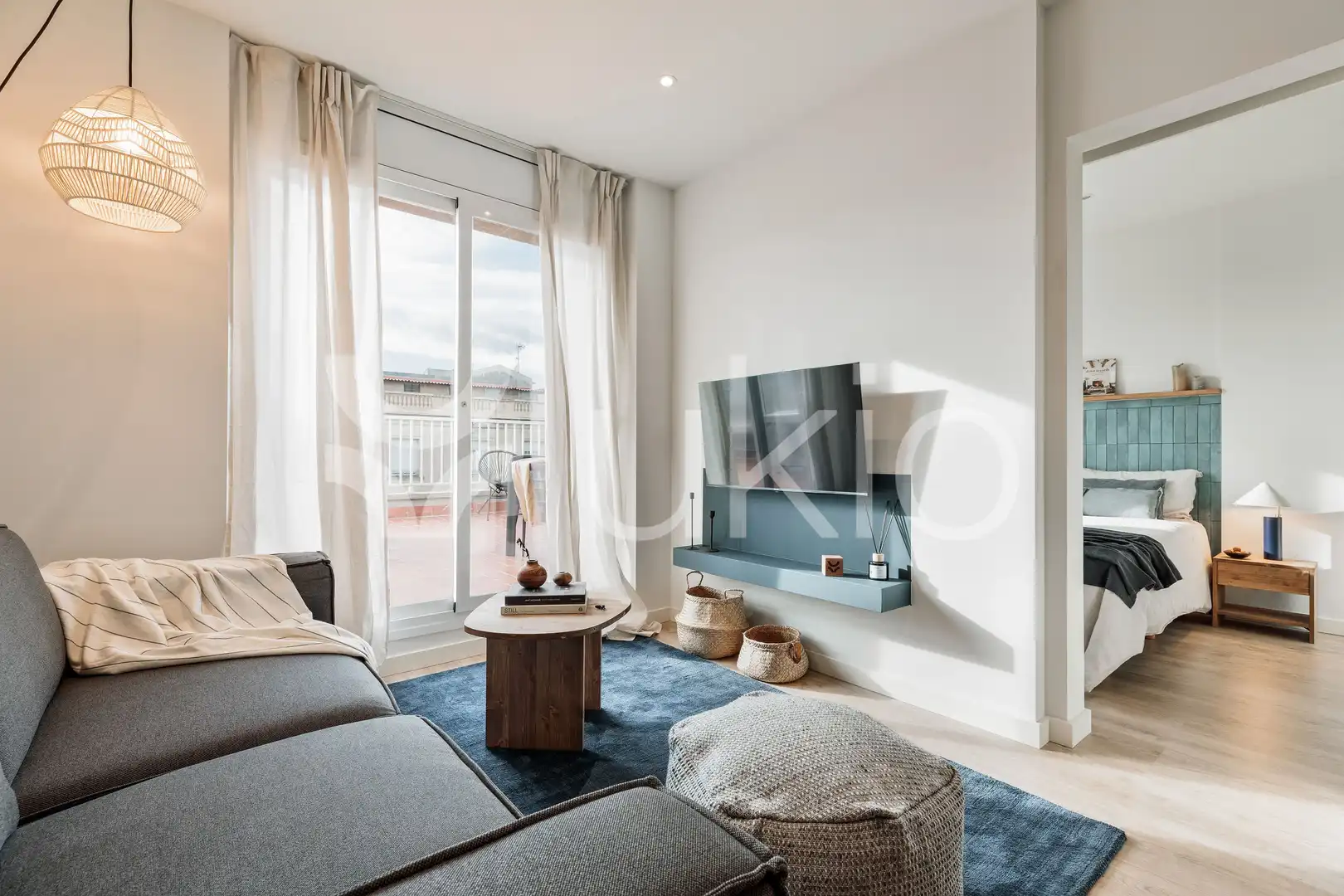 Living room of Attic for rent in Barcelona  with Air Conditioner, Heating and Terrace