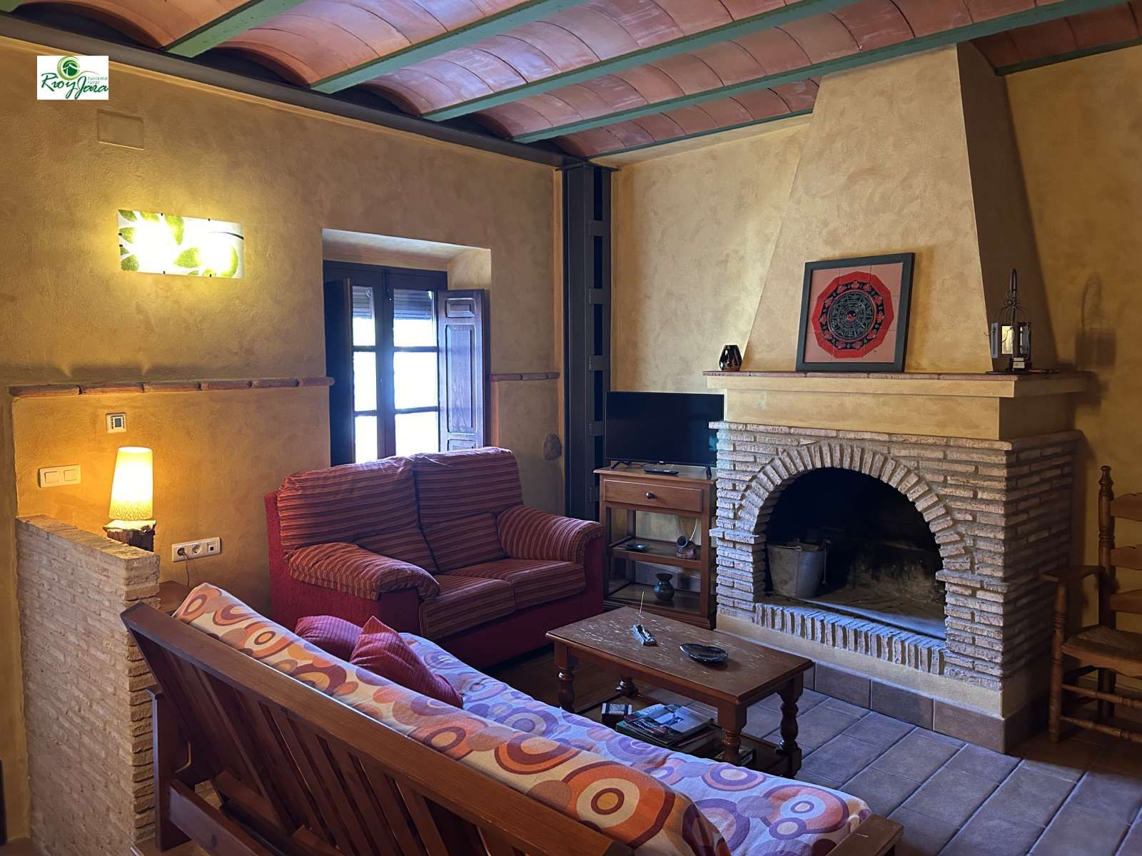 Sala de estar de Estudio para compartir en La Nava con Aire acondicionado, Terraza y Amueblado