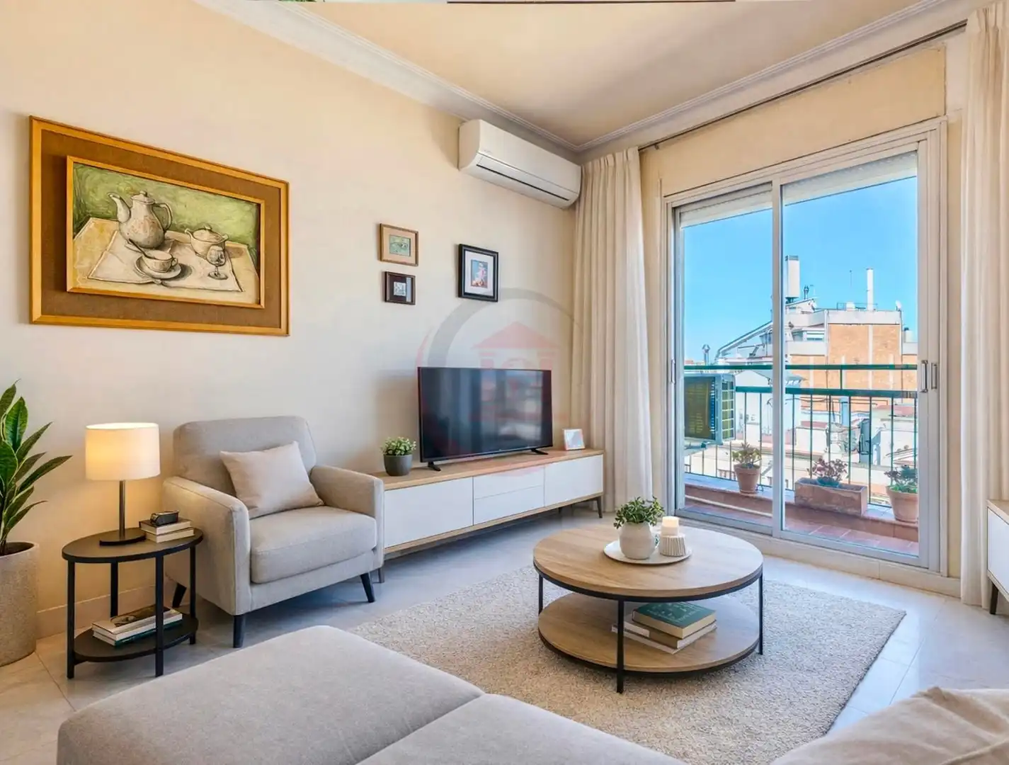 Wohnzimmer von Dachboden zum Verkauf in  Barcelona Capital mit Klimaanlage, Heizung und Terrasse