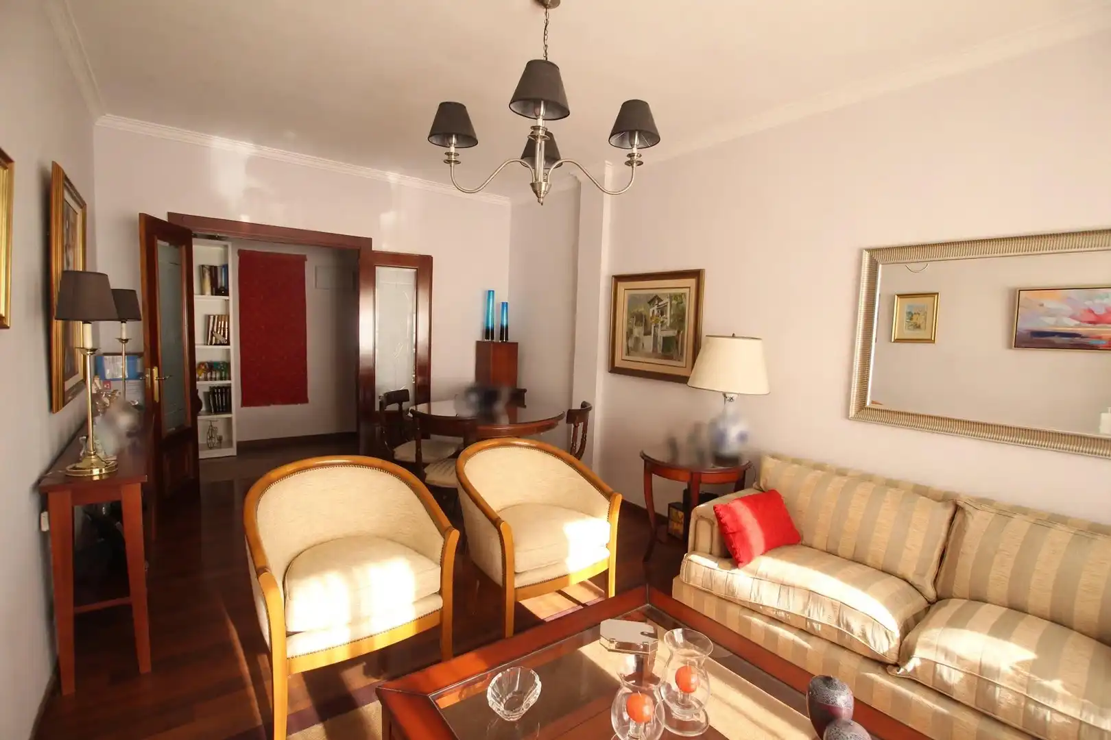 Wohnzimmer von Wohnung zum Verkauf in Jerez de la Frontera mit Klimaanlage, Parkett und Terrasse
