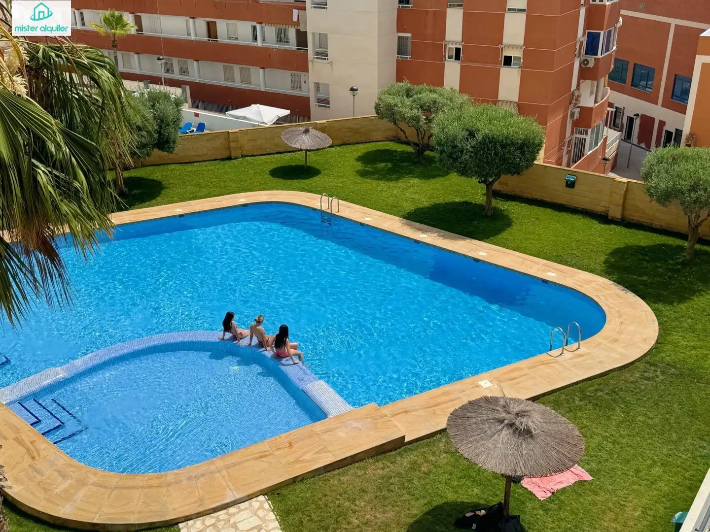 Swimming pool of Apartments for rent in El Campello  with Air Conditioner, Heating and Private garden