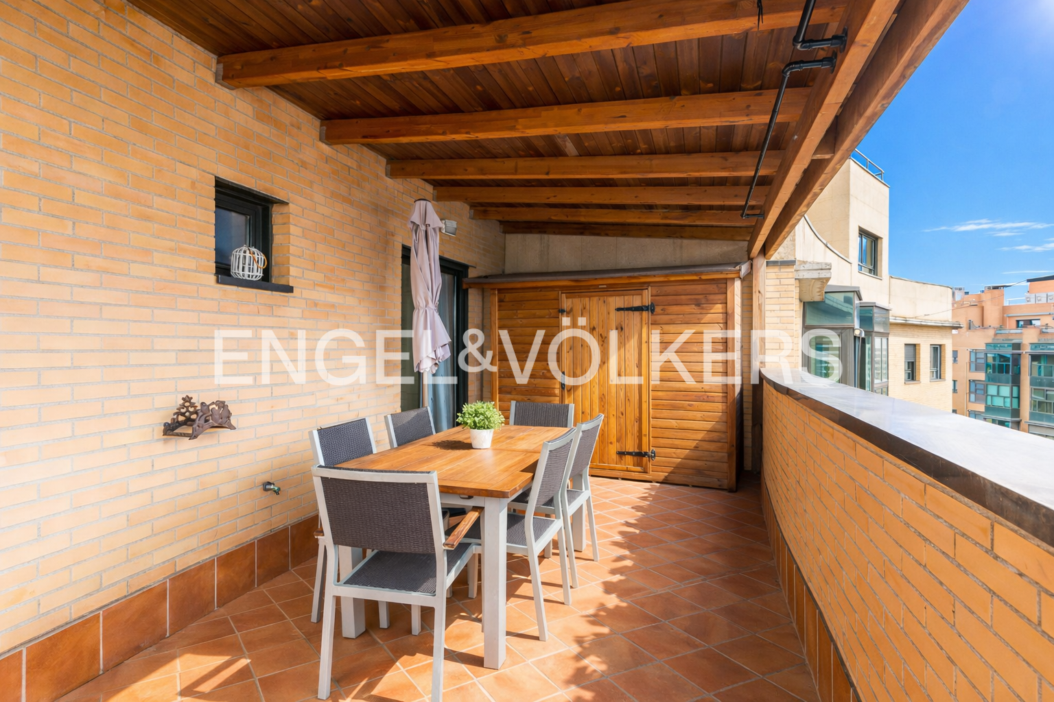 Terrace of Attic to rent in  Madrid Capital  with Air Conditioner, Heating and Parquet flooring