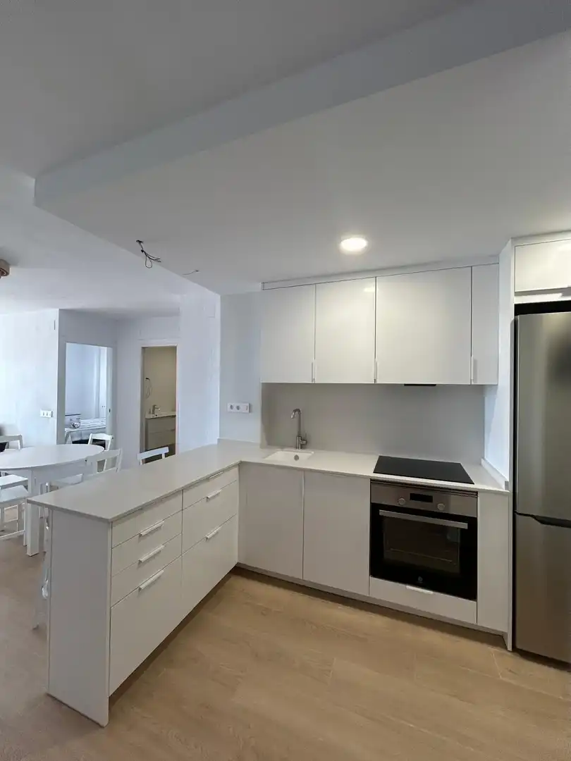 Cuina de Apartament de lloguer en El Puig de Santa Maria amb Parquet, Terrassa i Moblat