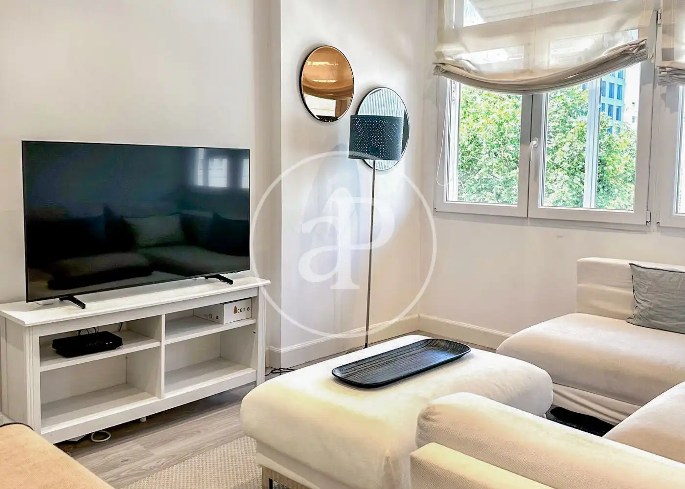 Sala d'estar de Pis de lloguer en  Madrid Capital amb Aire condicionat, Calefacció i Moblat