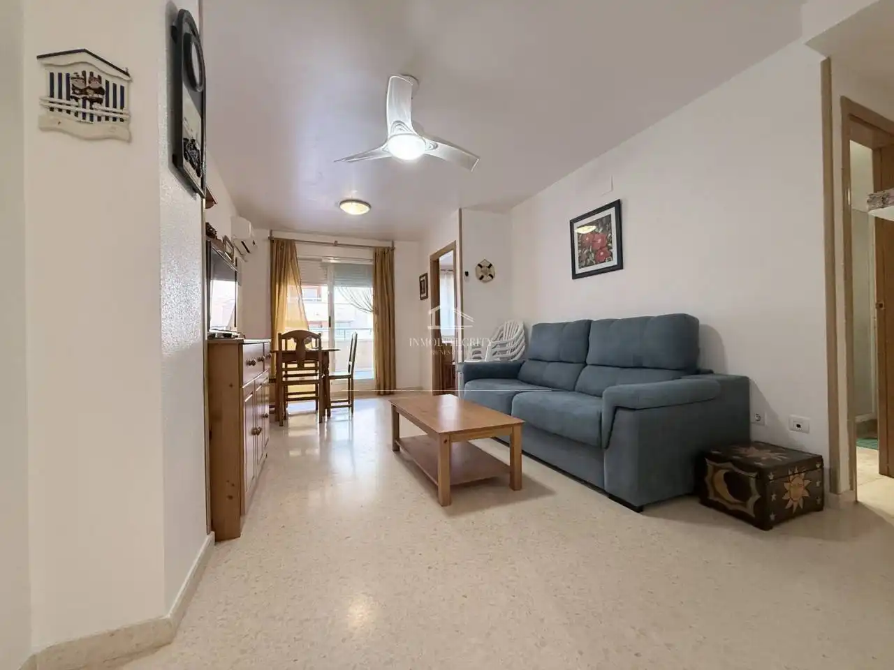Sala d'estar de Apartament en venda en Oropesa del Mar / Orpesa amb Aire condicionat, Moblat i Balcó